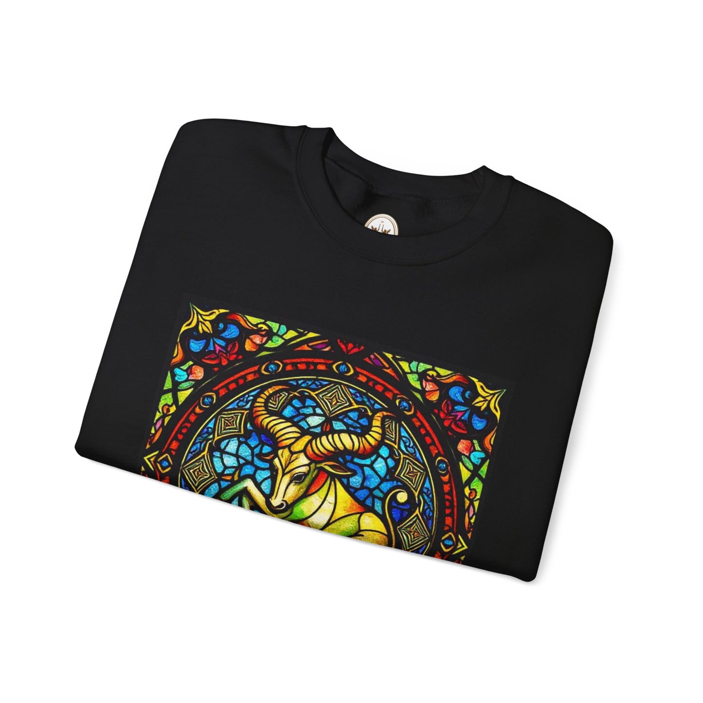 Unisex Heavy Blend™ Crewneck Sweatshirt, Glass, Taurus Zodiac Design