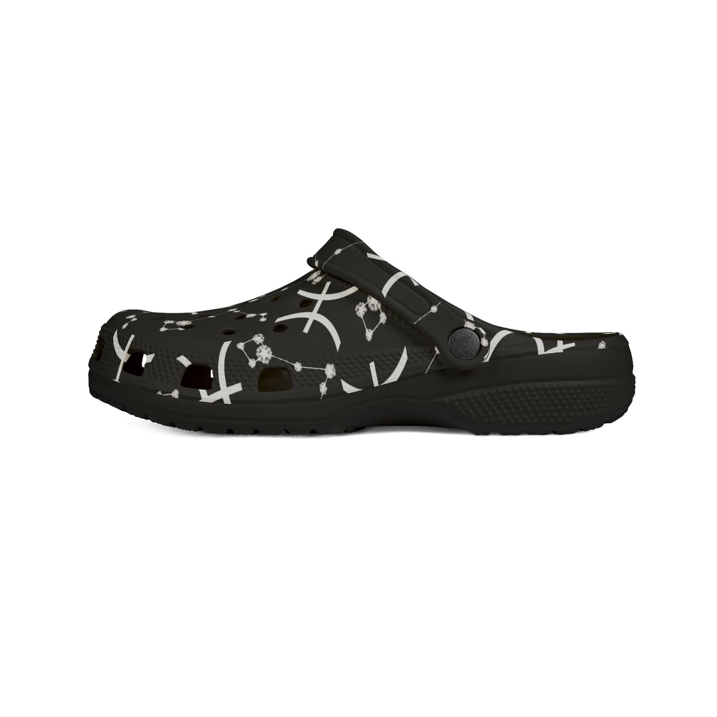 EVA Foam Rubber Shoes (AOP), Material 100% EVA, Pisces Zodiac Design