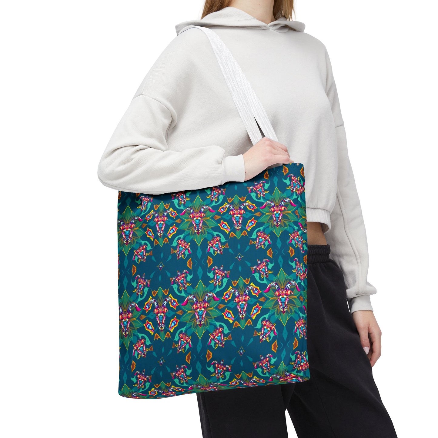 Tote Bag (AOP), Taurus, Zodiac v1, Jewel Pattern