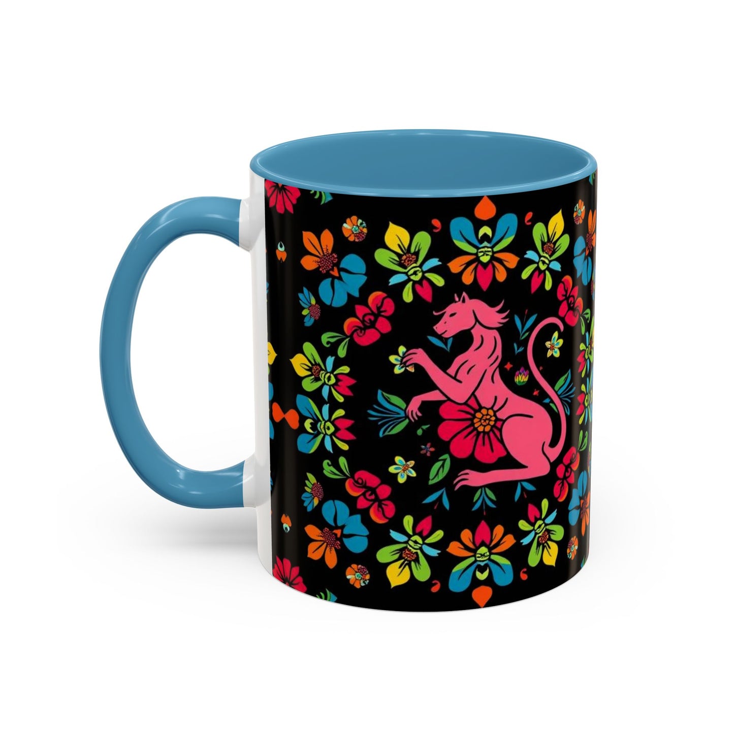 Accent Coffee Mug, Zodiac. Virgo, Flower Pattern, (11, 15oz)