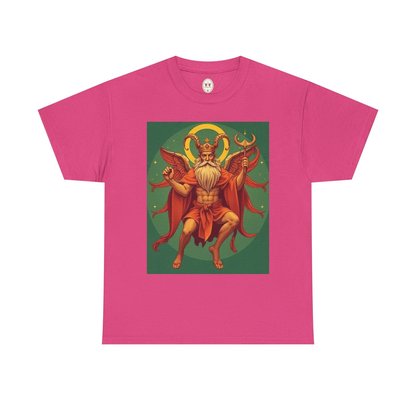 Unisex Heavy Cotton T-Shirt, Aries God 1v, Zodiac Design