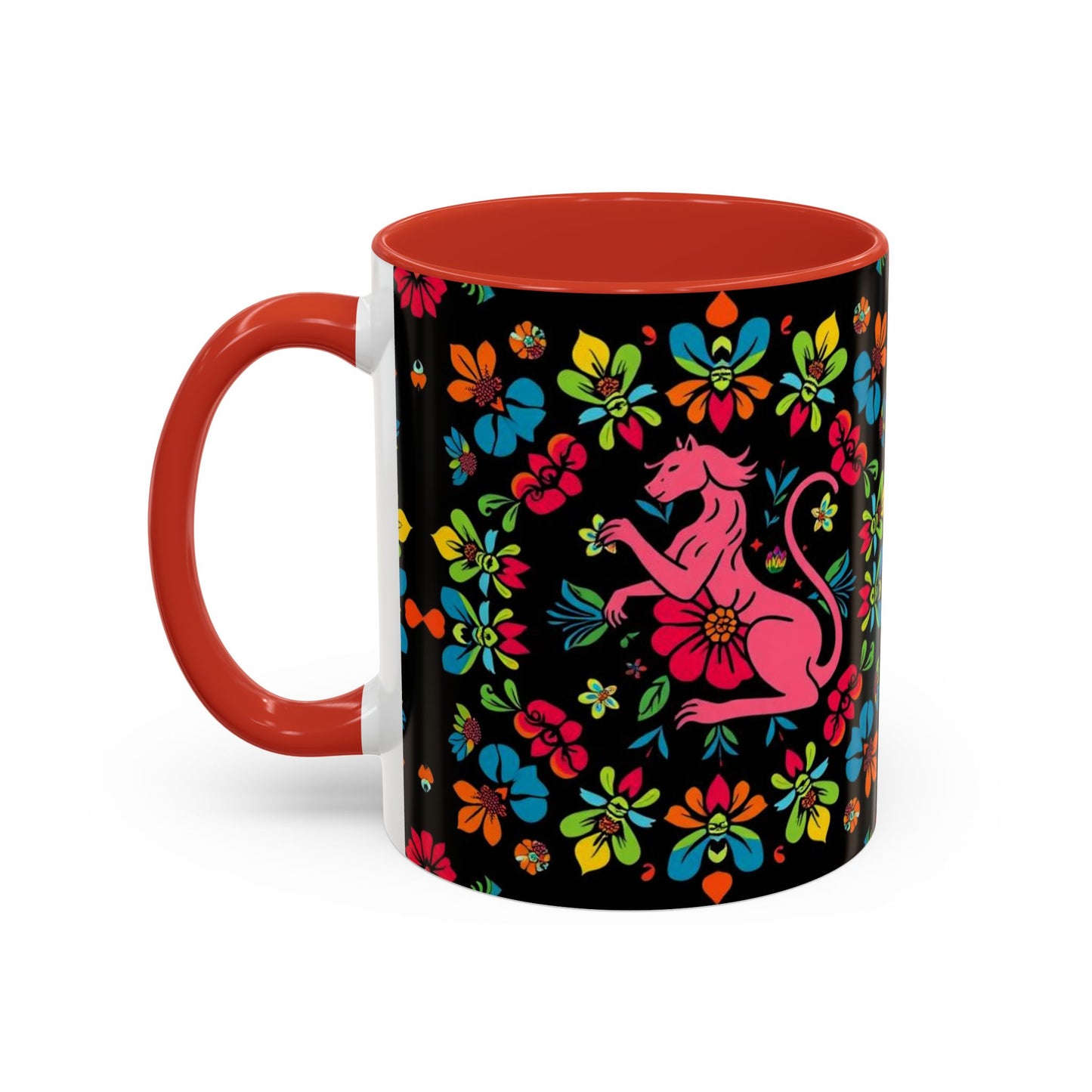 Accent Coffee Mug, Zodiac. Virgo, Flower Pattern, (11, 15oz)