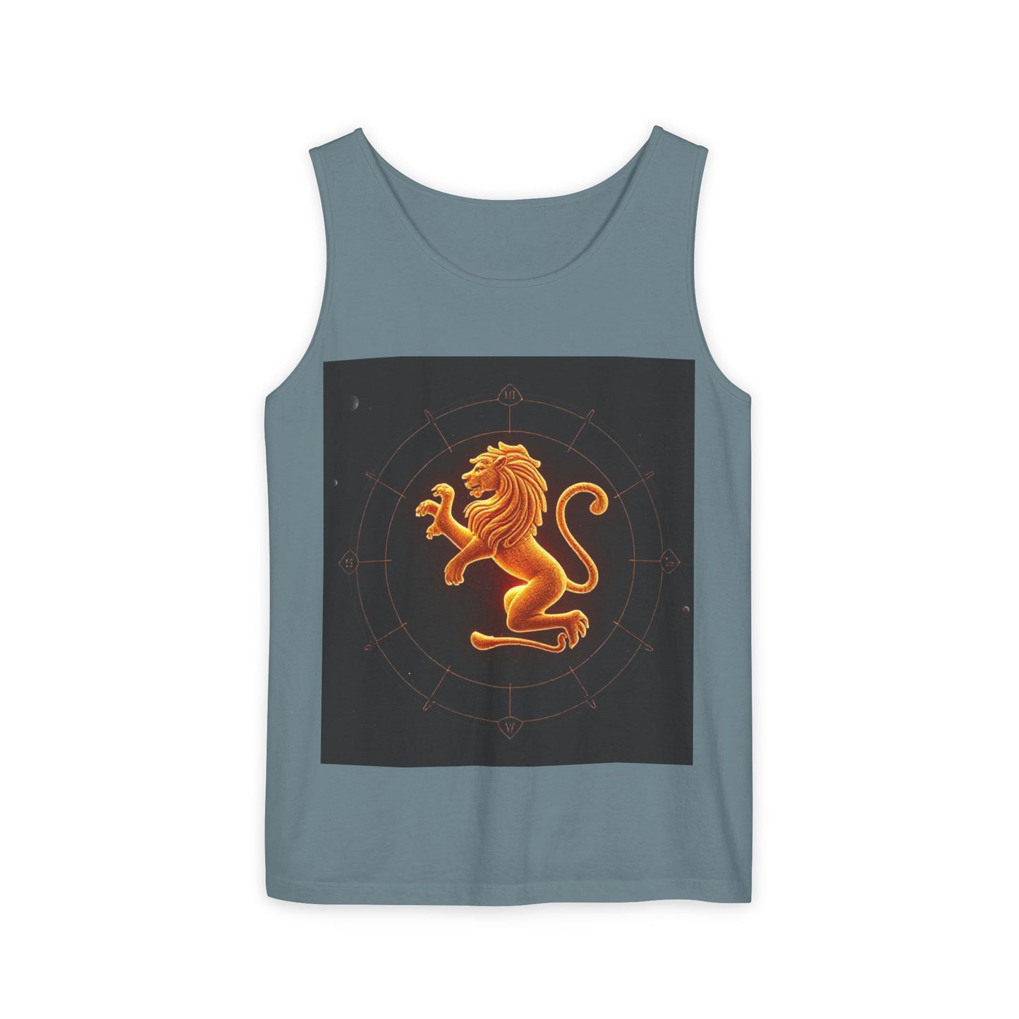 Unisex Garment-Dyed, Tank Top, Leo Design, Space Animal v1, 100% US cotton
