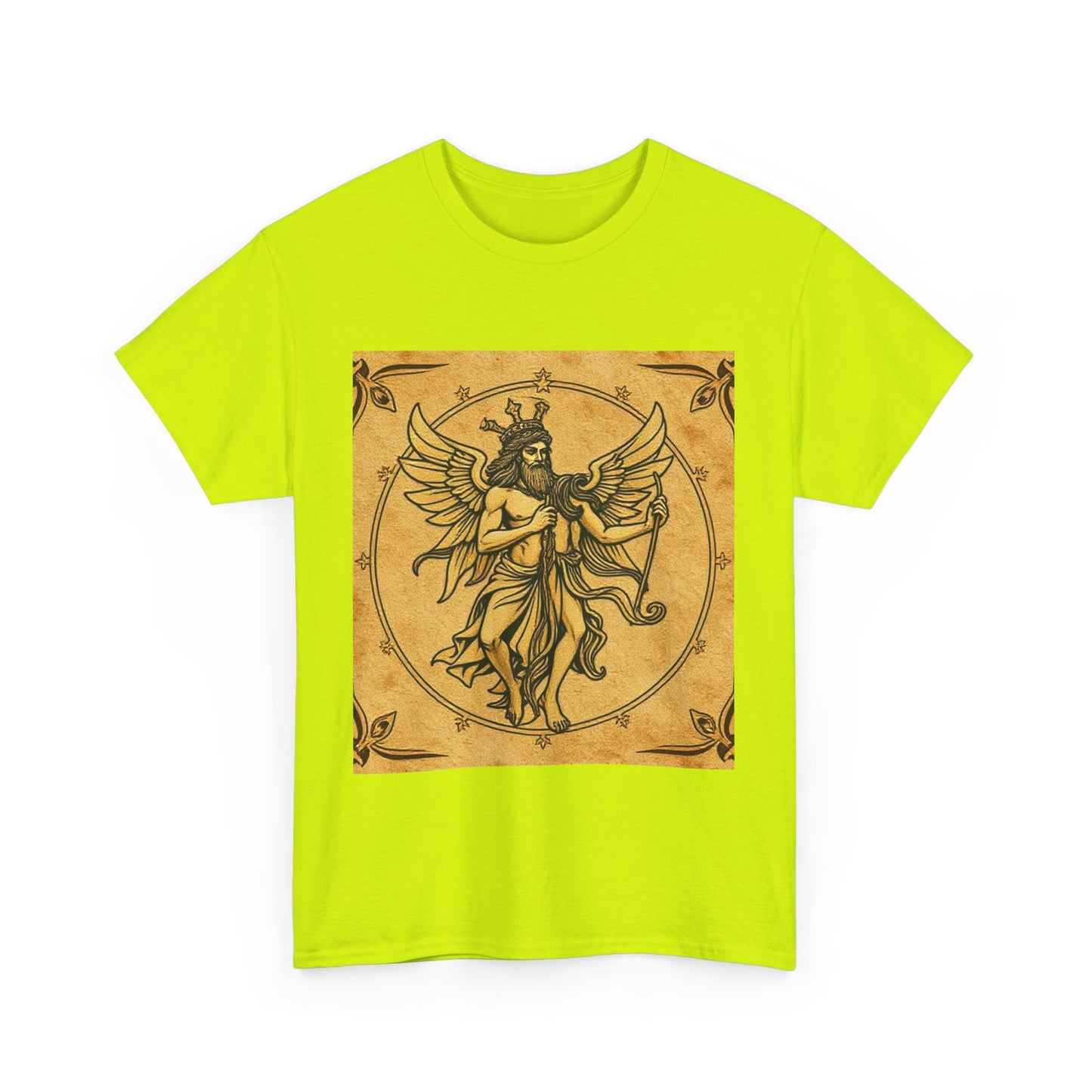 Unisex Heavy Cotton T-Shirt, Pencil Art, Gemini Zodiac Design