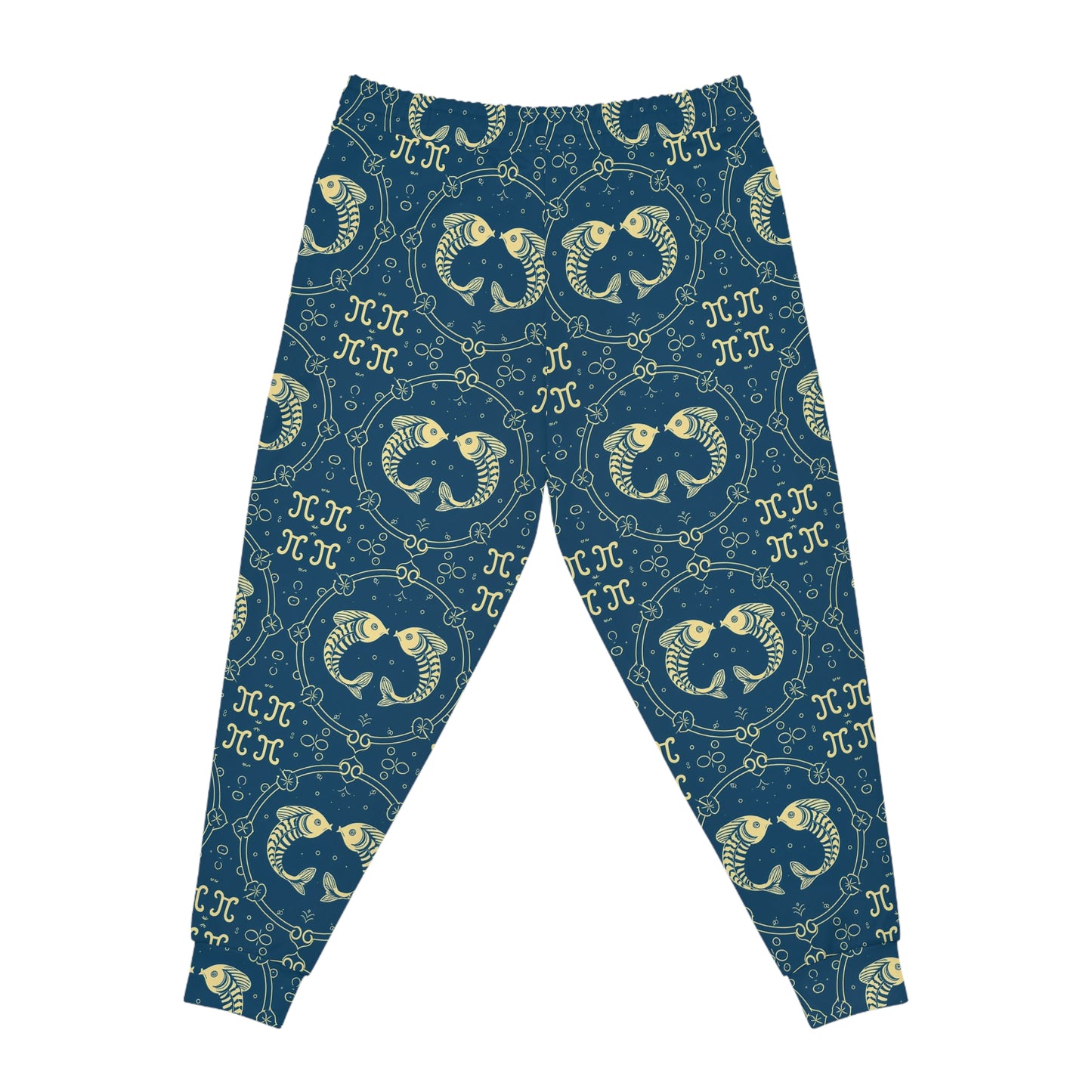 Athletic Joggers, Zodiac Design, Pattern, Pisces, AOP