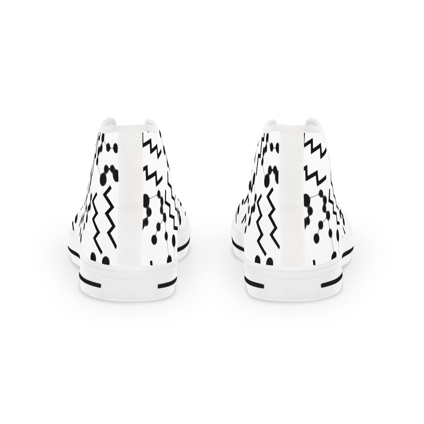 Men's High Top Sneakers, Breathable polyester canvas, Aquarius Zodiac Design