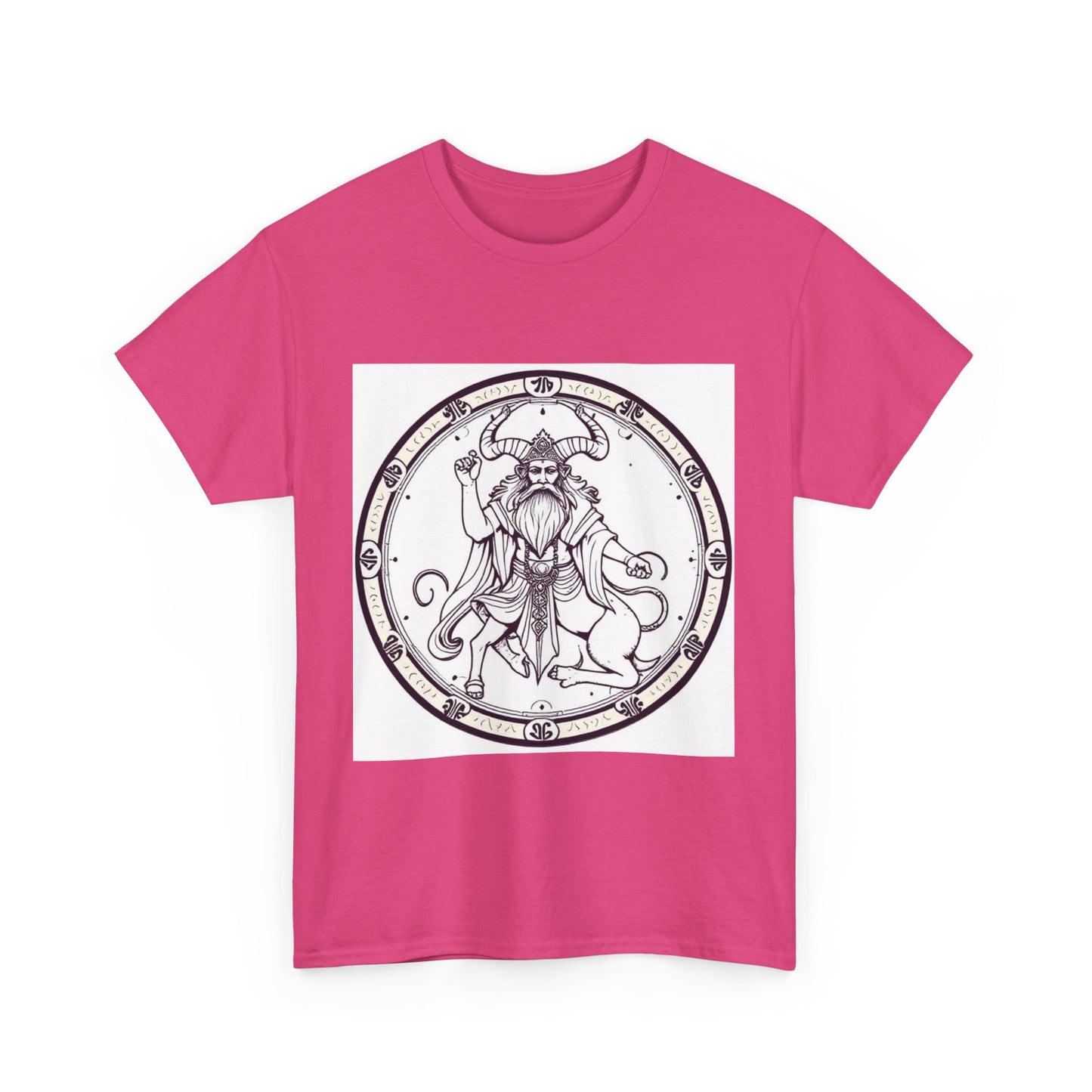 Unisex Heavy Cotton T-Shirt, Bull Centaur v1, Taurus Zodiac Design