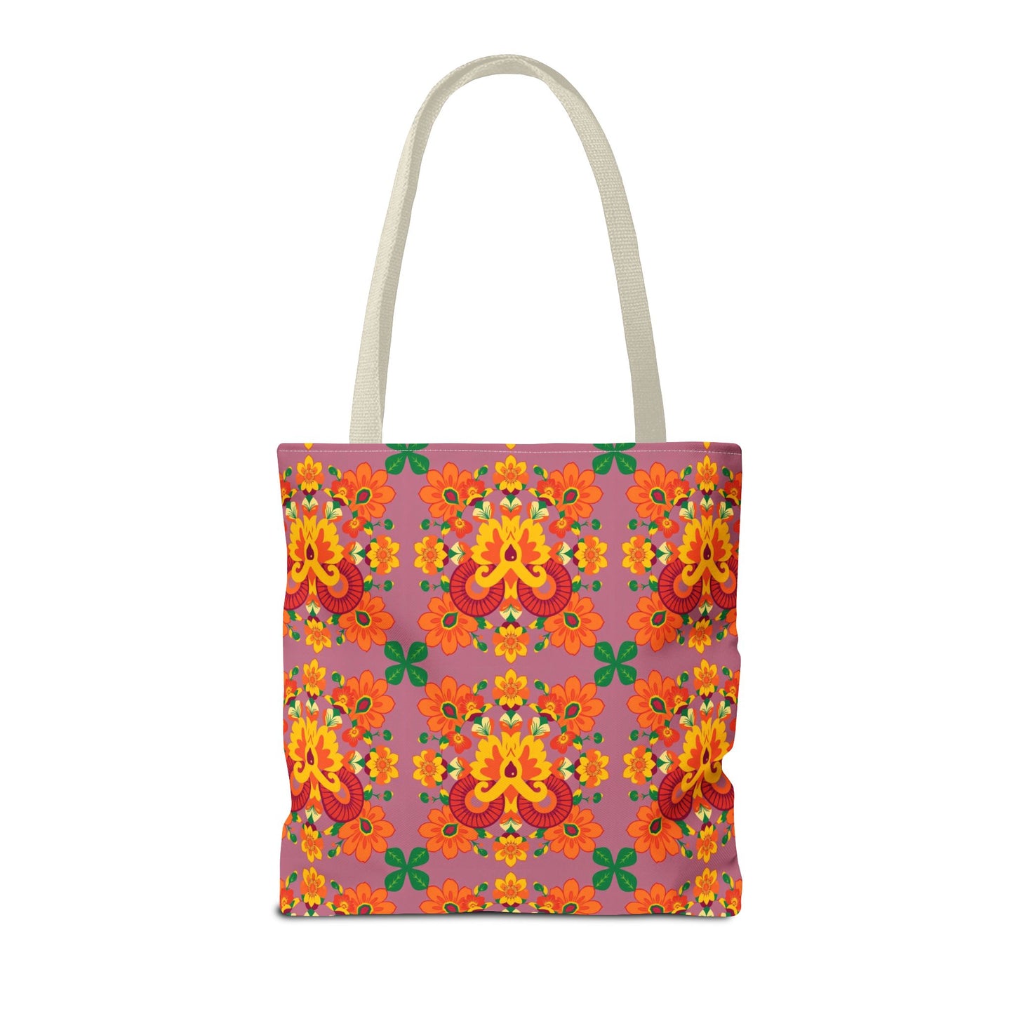 Tote Bag (AOP), Aries, Zodiac v1, Flower Pattern