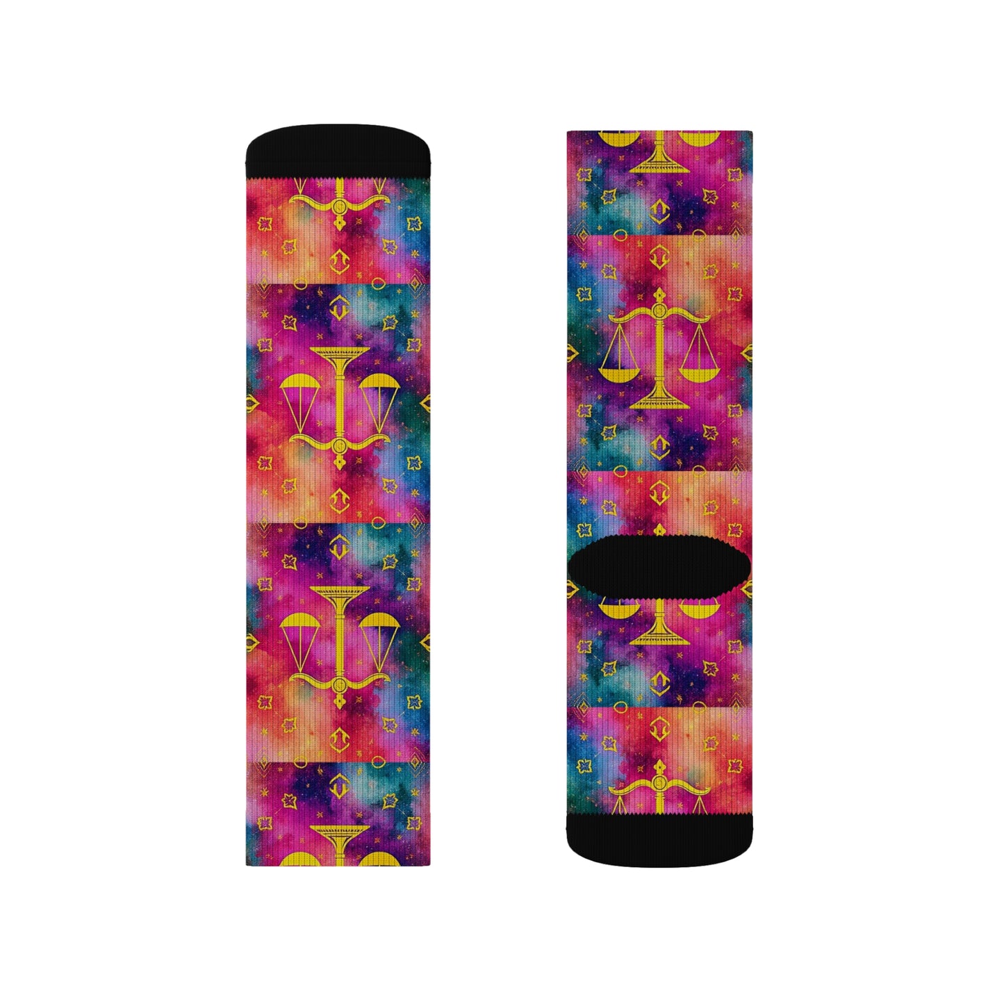 Sublimation Socks, Libra, Zodiac v3, Pattern