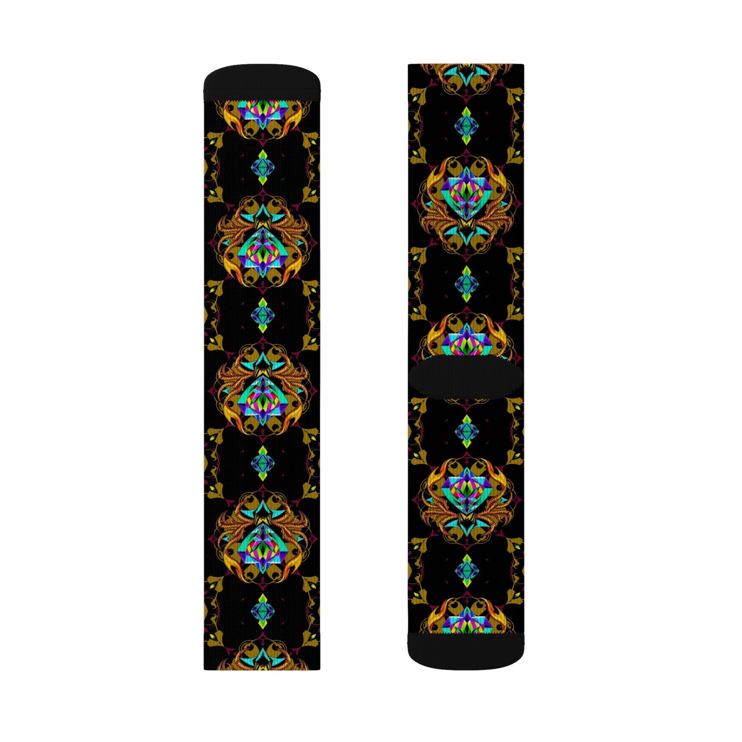 Sublimation Socks, Scorpio, Zodiac v4, Jewel Pattern
