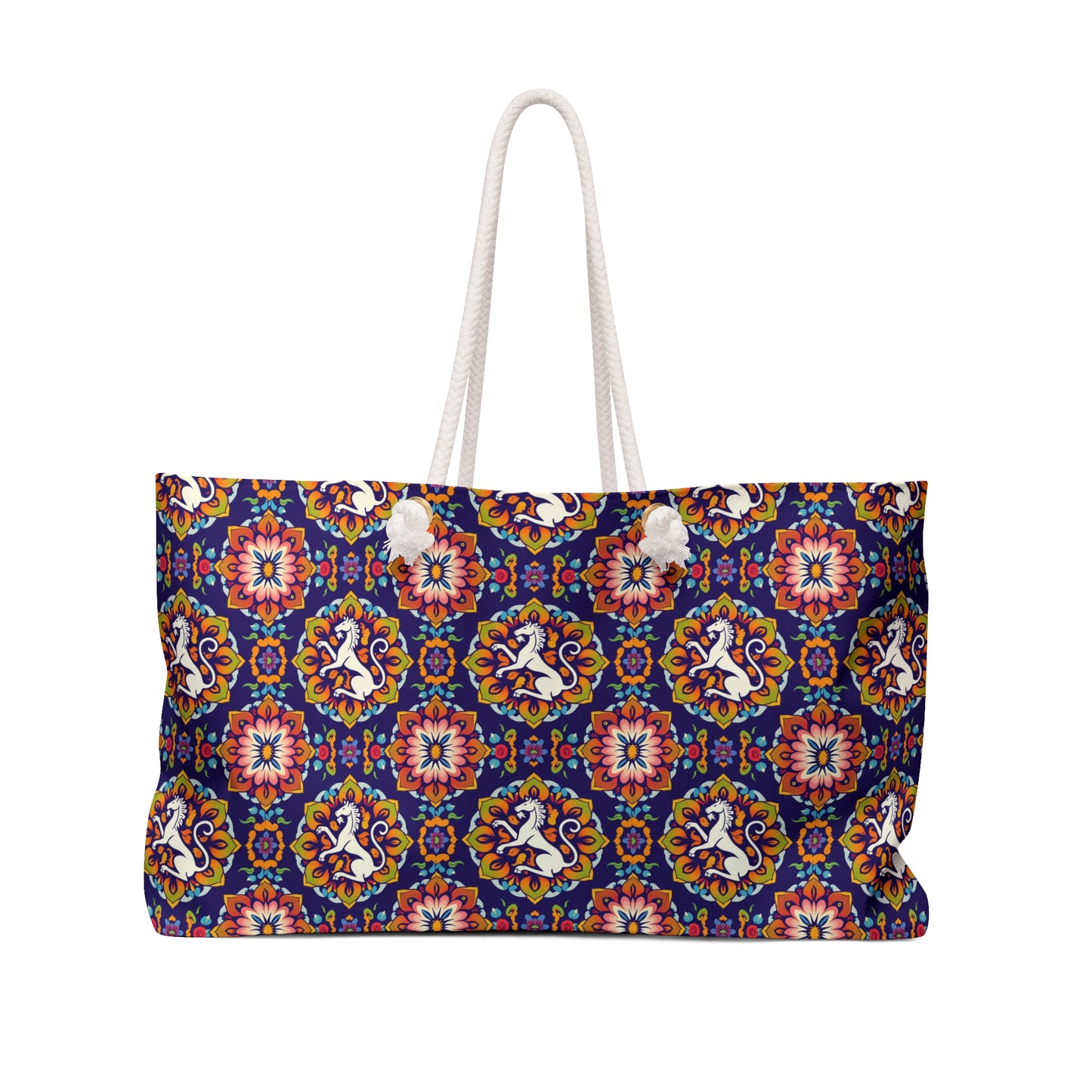 Weekender Bag, Virgo, Zodiac v2, Flower Pattern