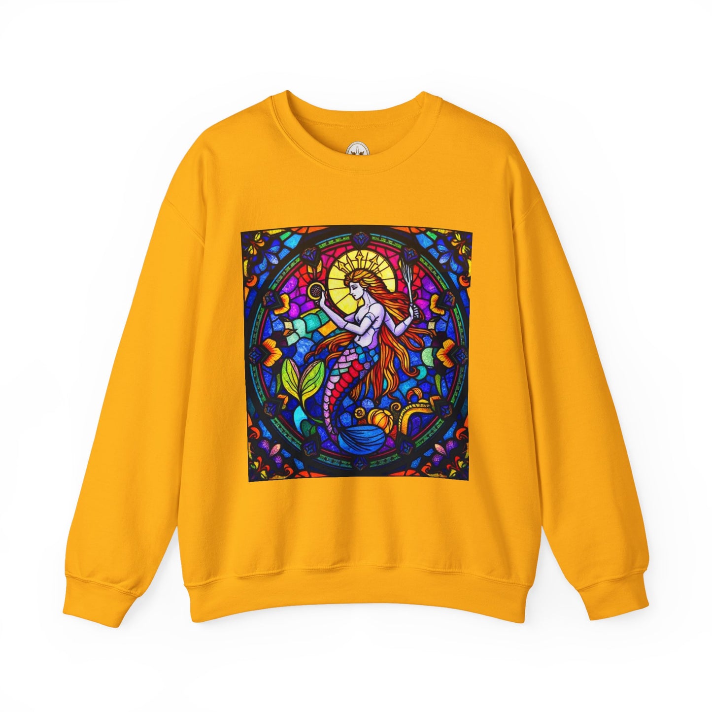 Unisex Heavy Blend™ Crewneck Sweatshirt, Glass 1, Aquarius Zodiac Design