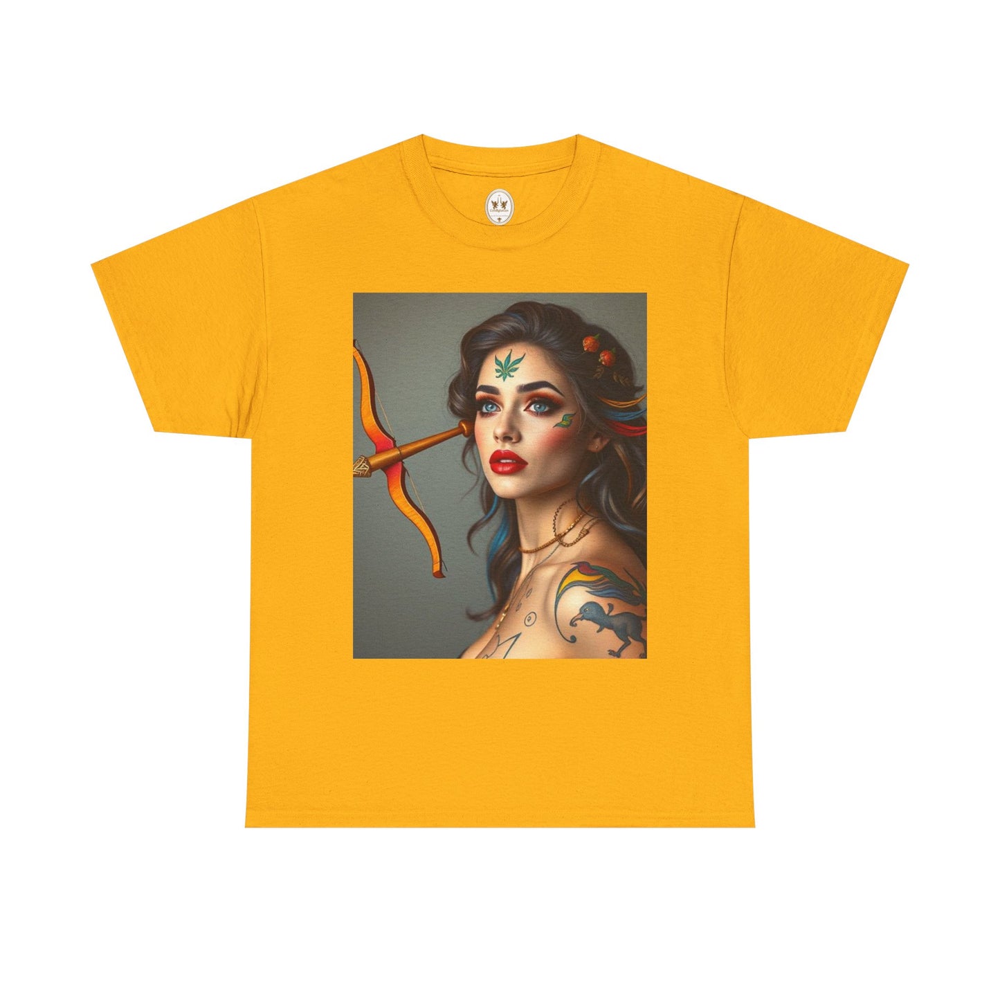 Unisex Heavy Cotton T-Shirt, Sagittarius, Zodiac v2, Sexy Art