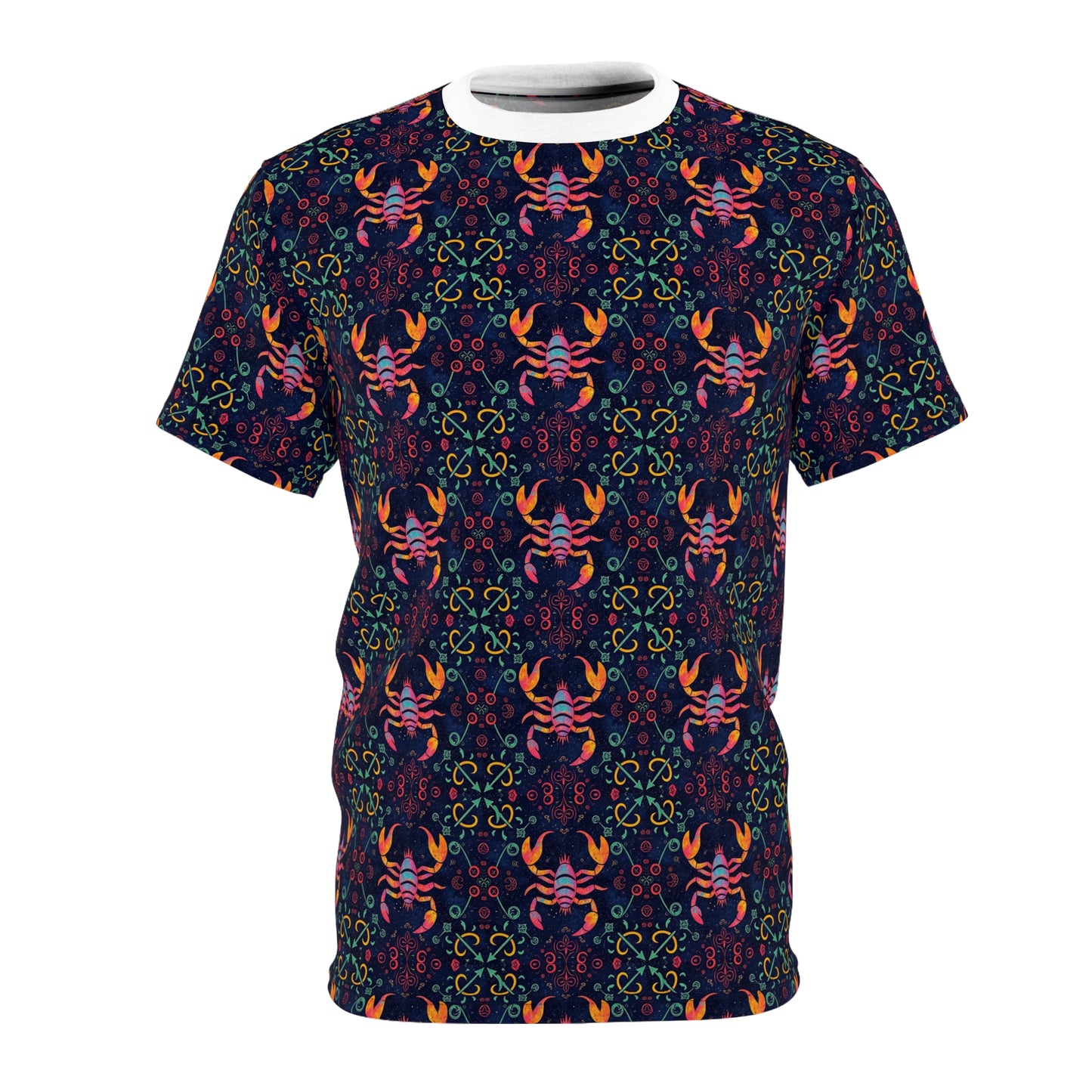 Unisex Cut & Sew T-Shirt, AOP, Scorpio, Zodiac, Pattern