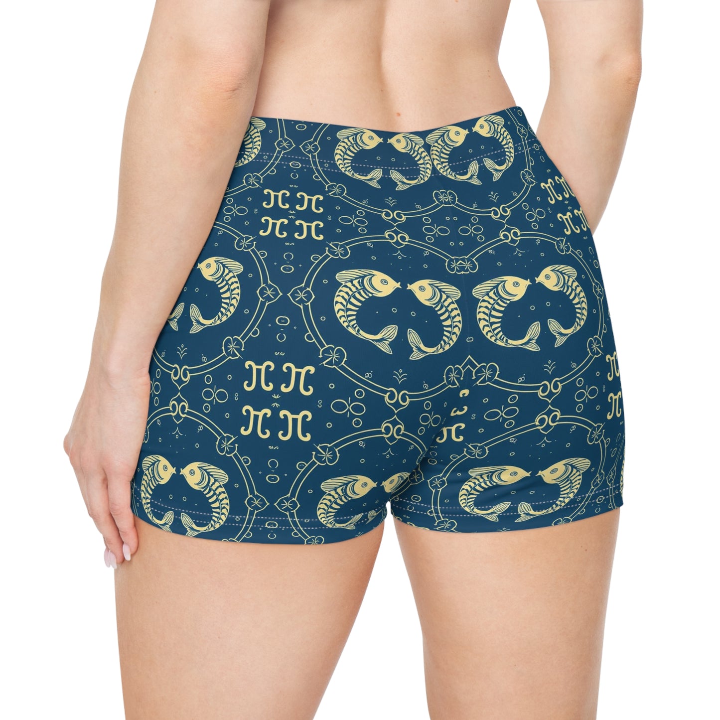 Women's Shorts, AOP, Pisces, Zodiac, Pattern