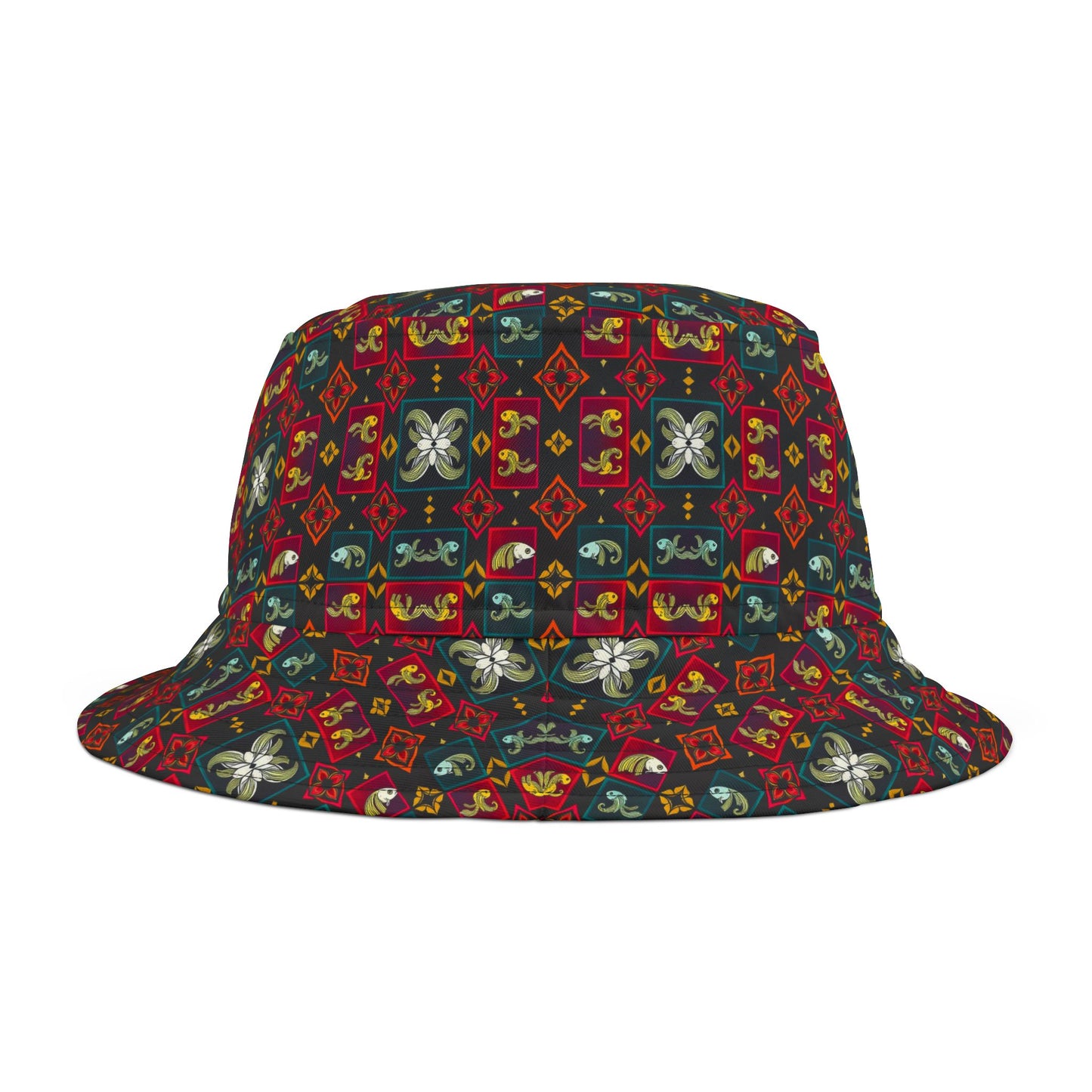 Bucket Hat, (AOP), Pisces, Zodiac, Shape Pattern
