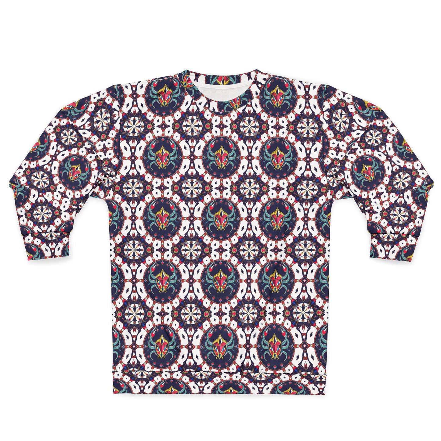 Unisex Sweatshirt (AOP), Scorpio, Zodiac, Jewel Pattern