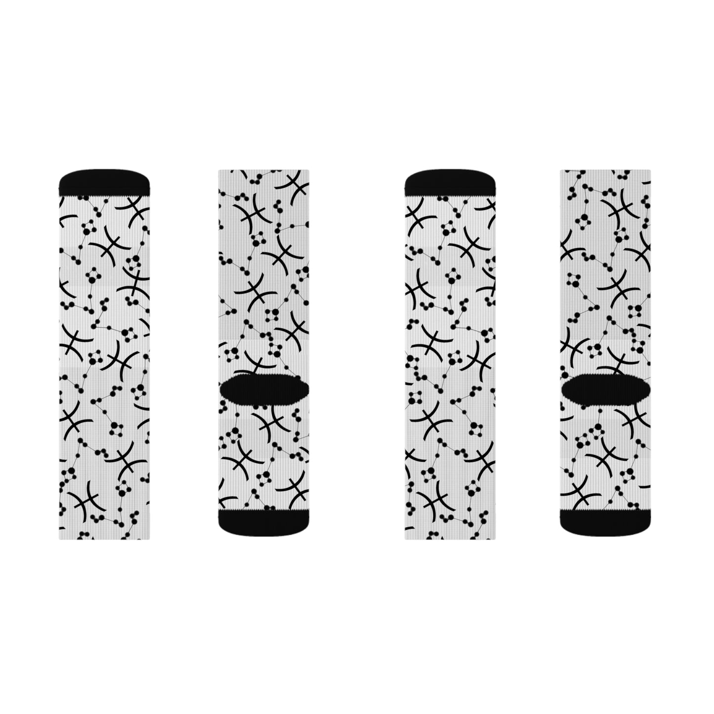 Zodiac Sublimation Socks Pisces Zodiac sign