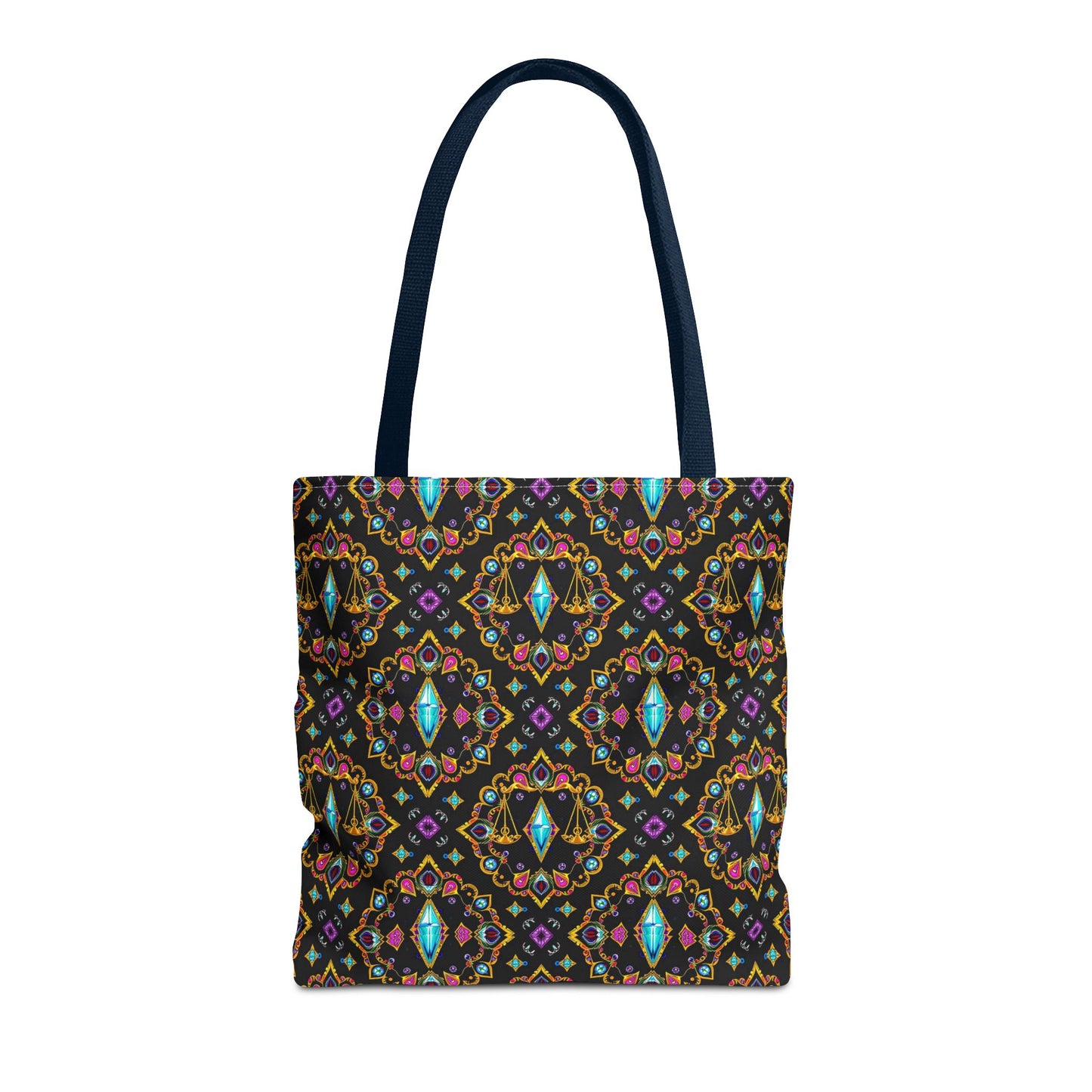 Tote Bag (AOP), Libra, Zodiac v1, Jewel Pattern
