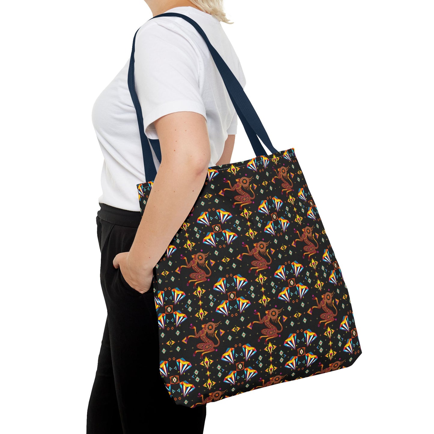 Tote Bag (AOP), Virgo, Zodiac, Jewel Pattern