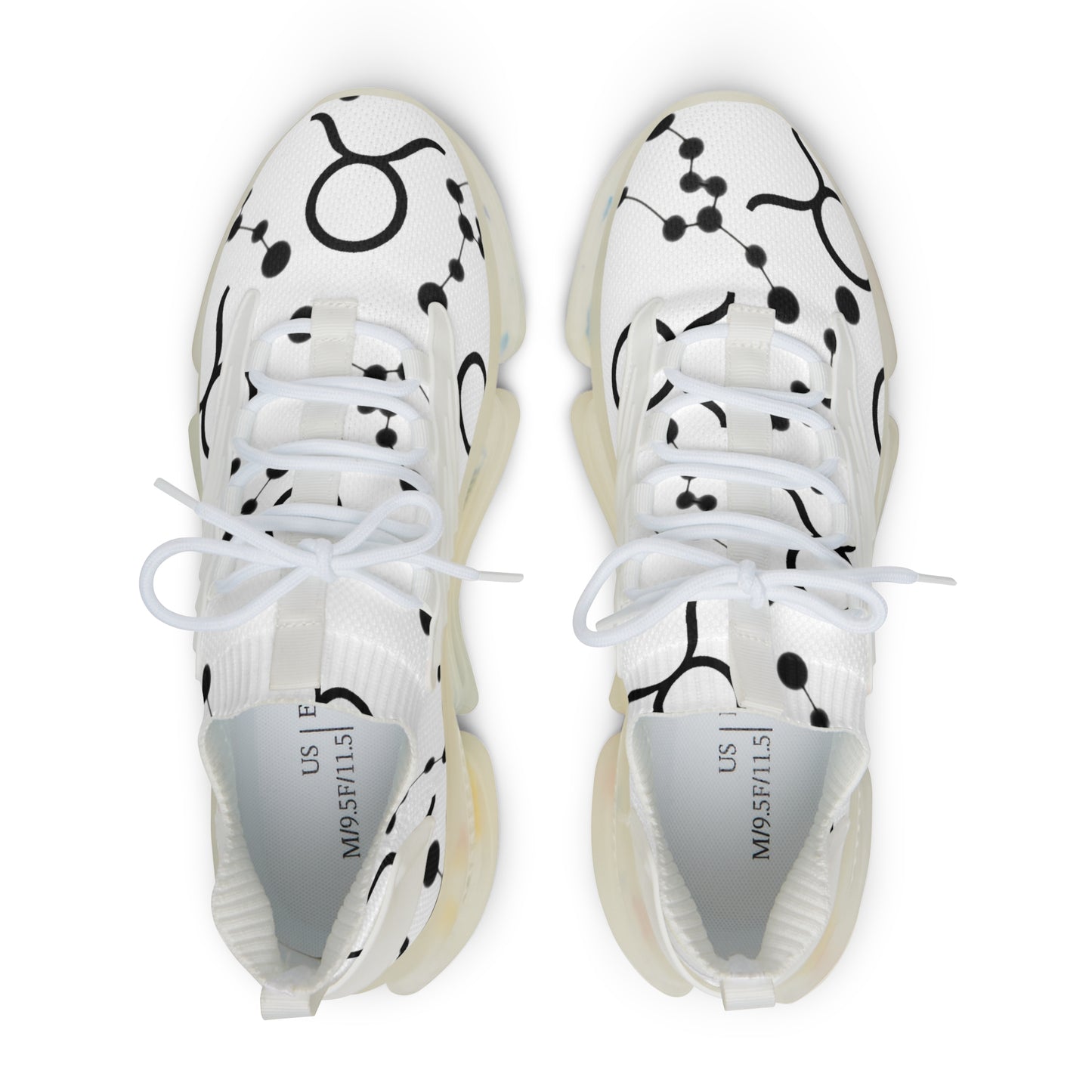Men's Mesh Sneakers, Taurus Zodiac Sign, all over print