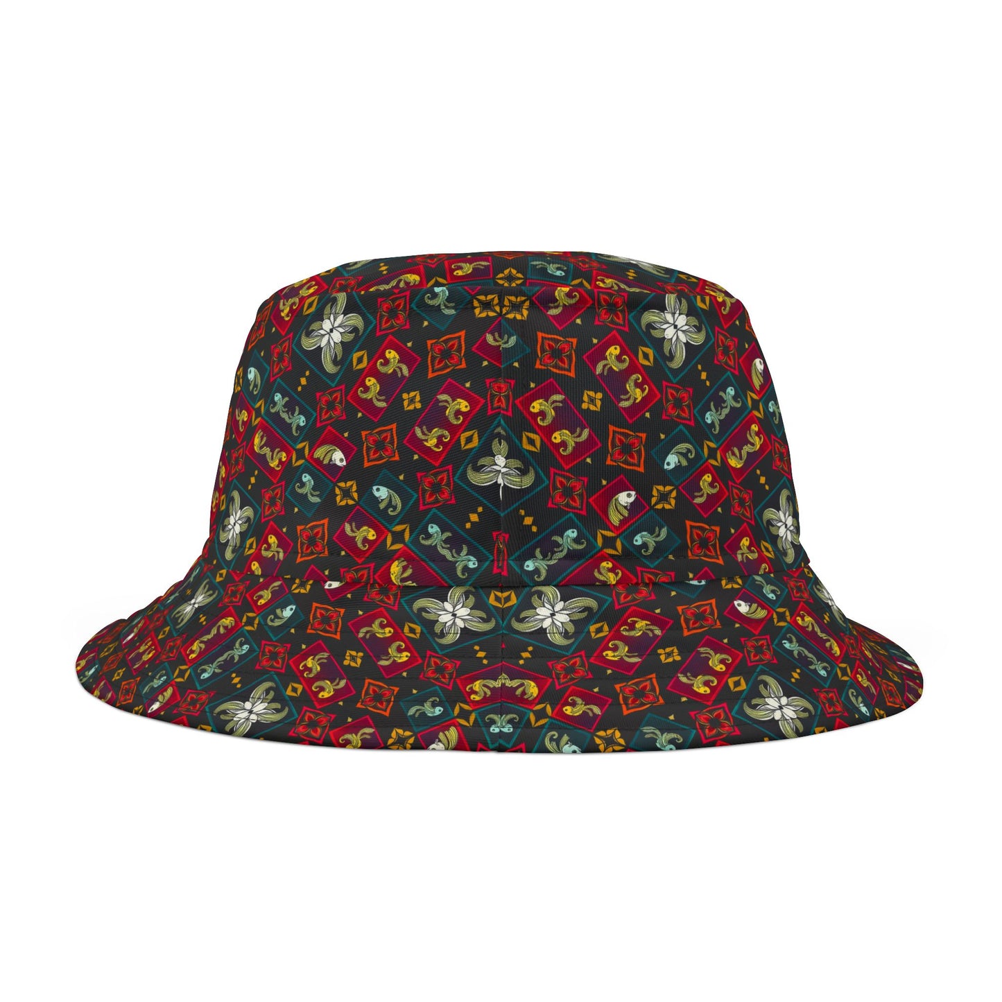 Bucket Hat, (AOP), Pisces, Zodiac, Shape Pattern