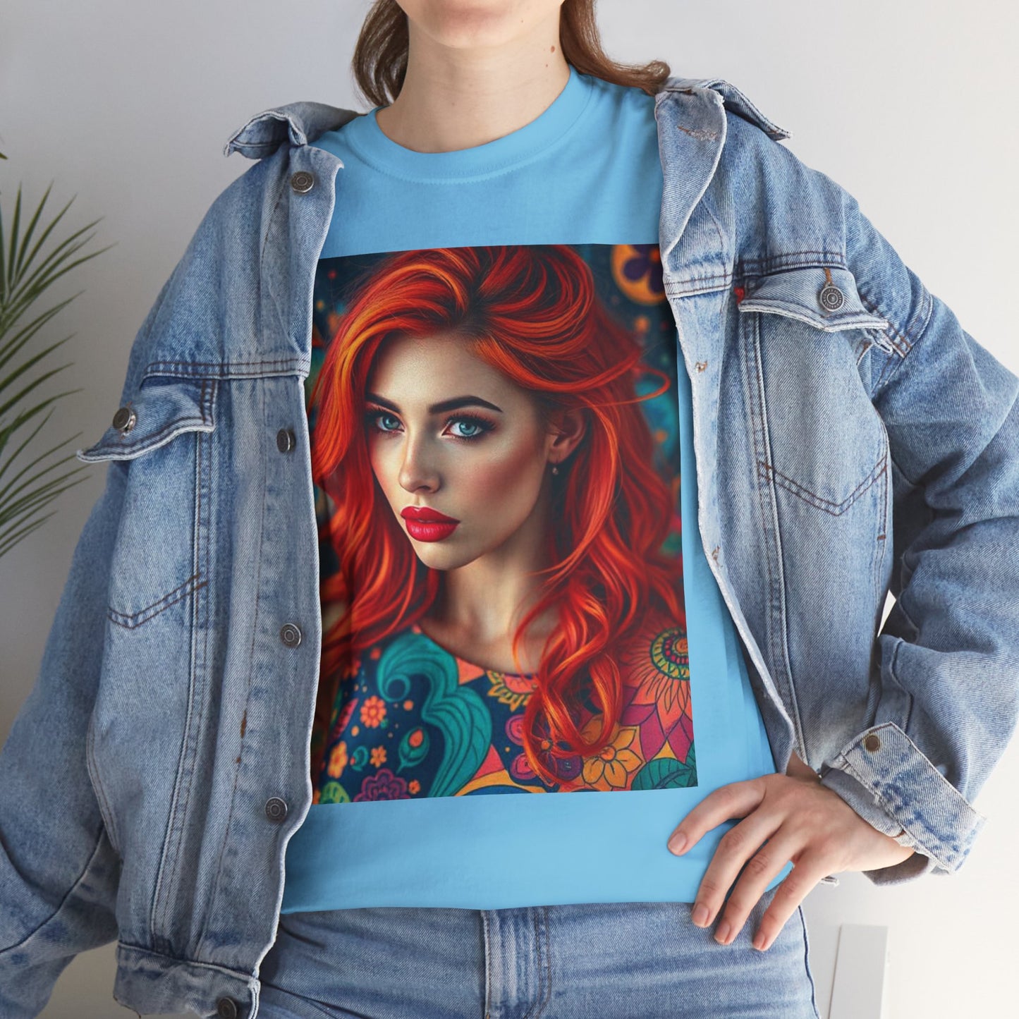 Unisex Heavy Cotton T-Shirt, Aquarius, Zodiac v1, Sexy Art