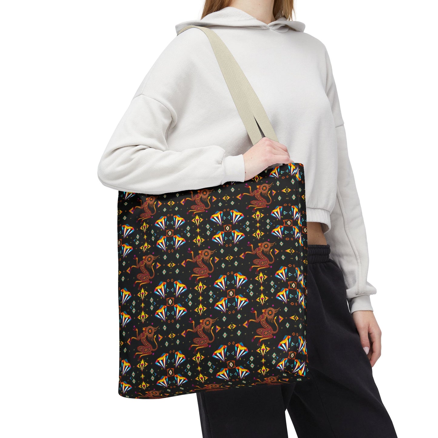 Tote Bag (AOP), Virgo, Zodiac, Jewel Pattern