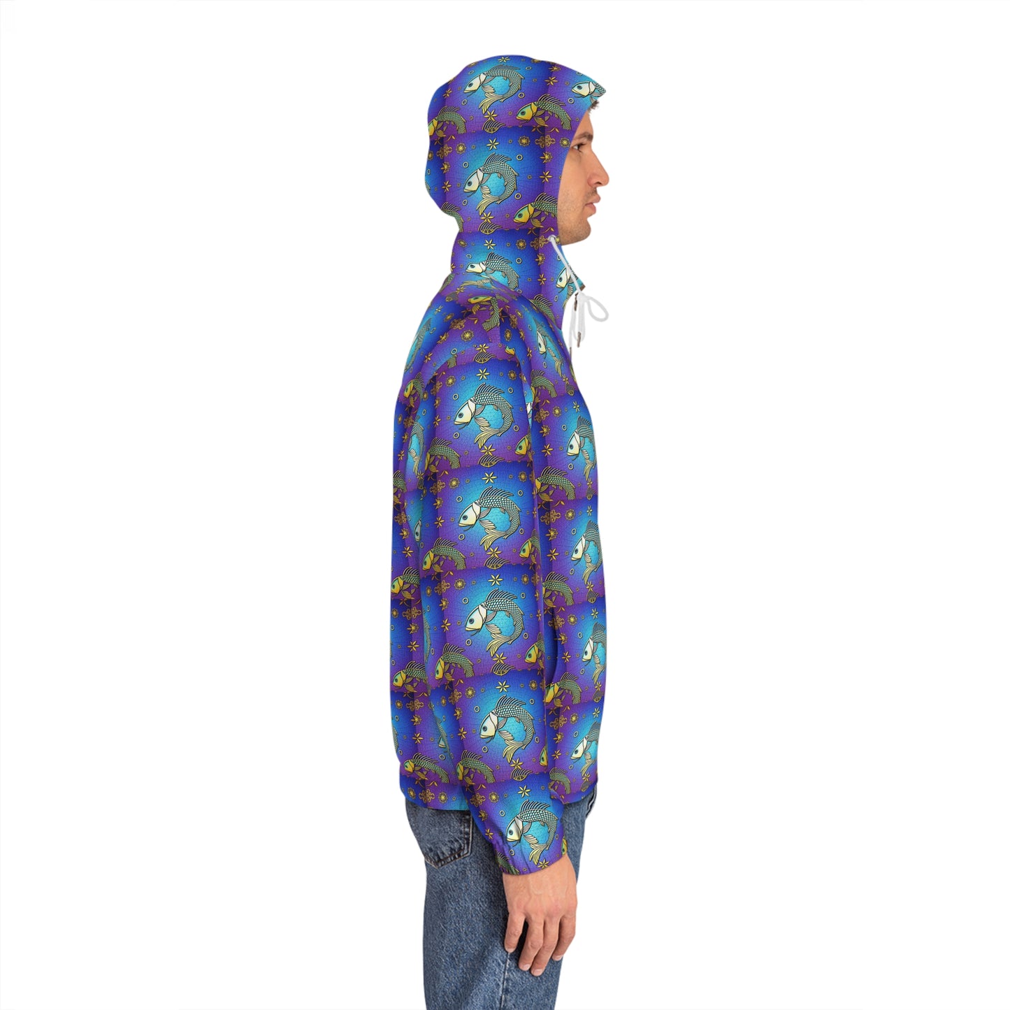 Full-Zip Hoodie (AOP), Pisces, Zodiac, Pattern