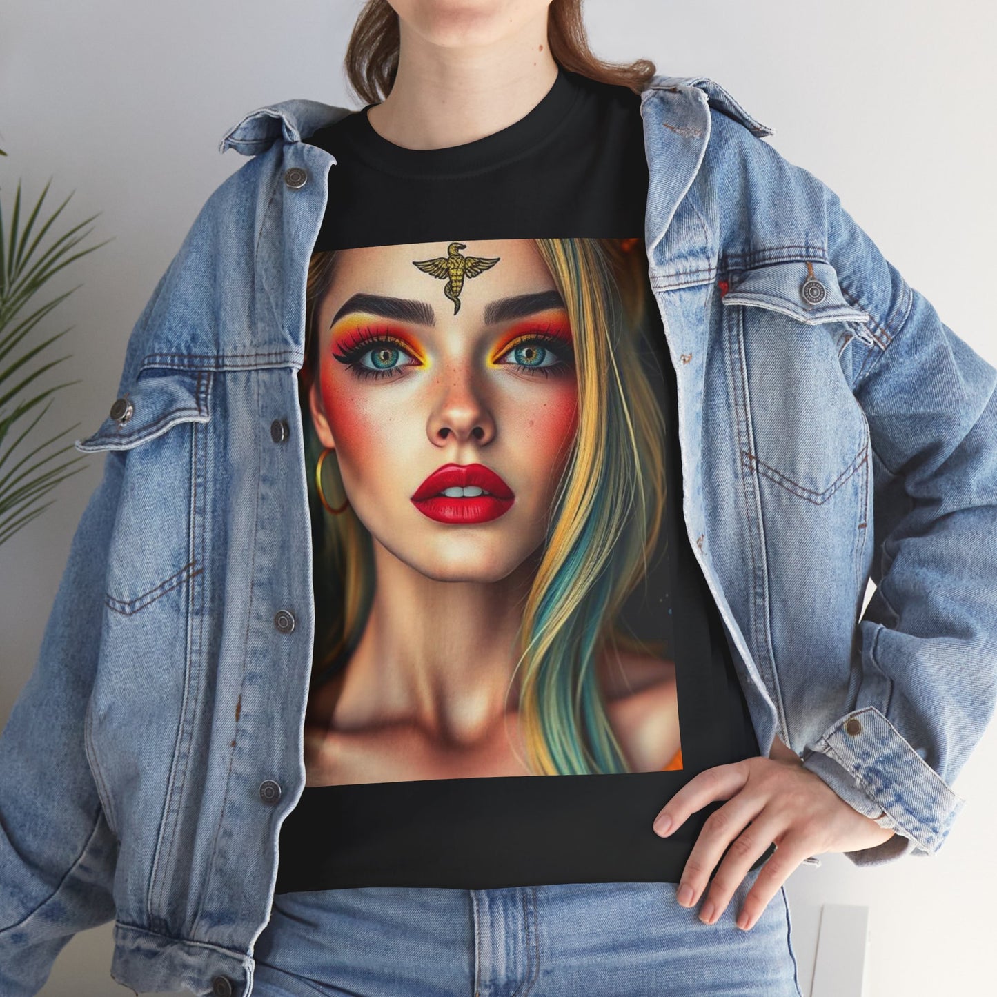 Unisex Heavy Cotton T-Shirt, Virgo, Zodiac, Sexy Art