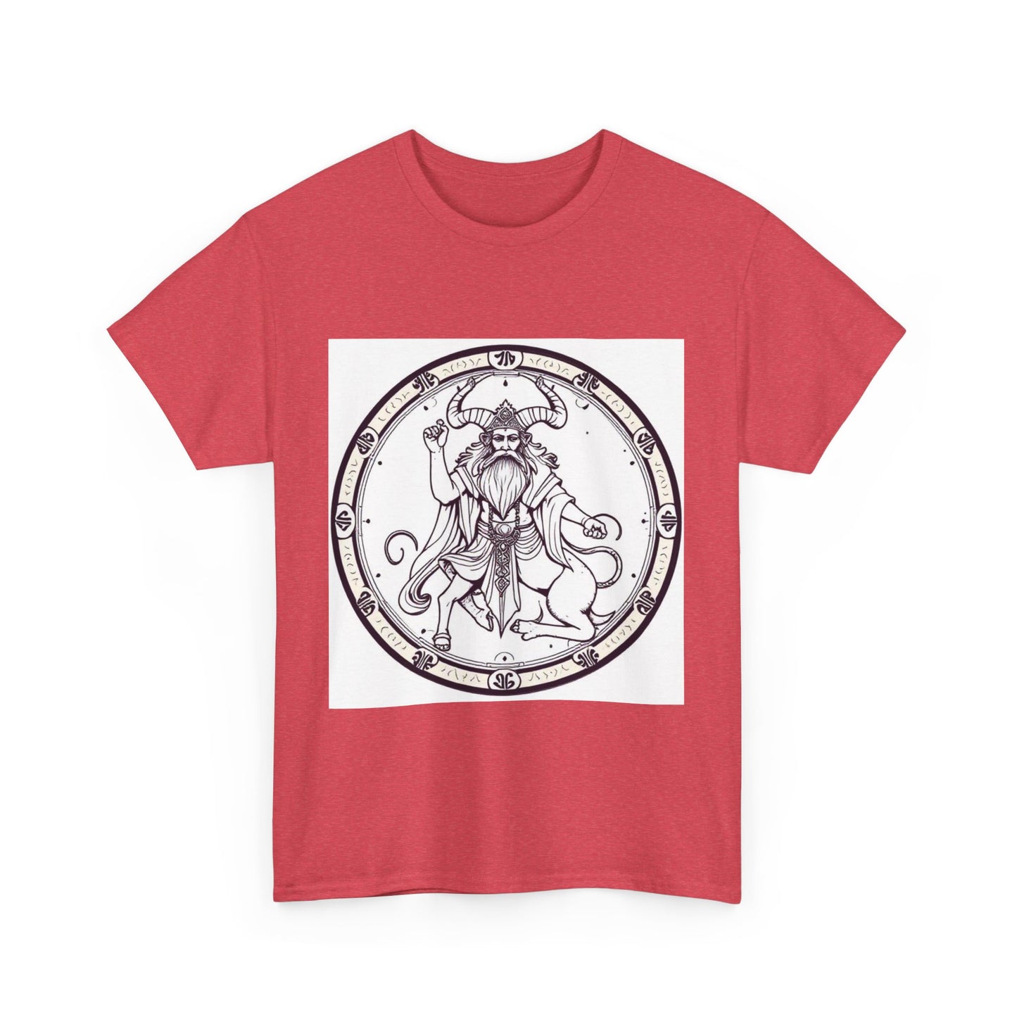 Unisex Heavy Cotton T-Shirt, Bull Centaur v1, Taurus Zodiac Design