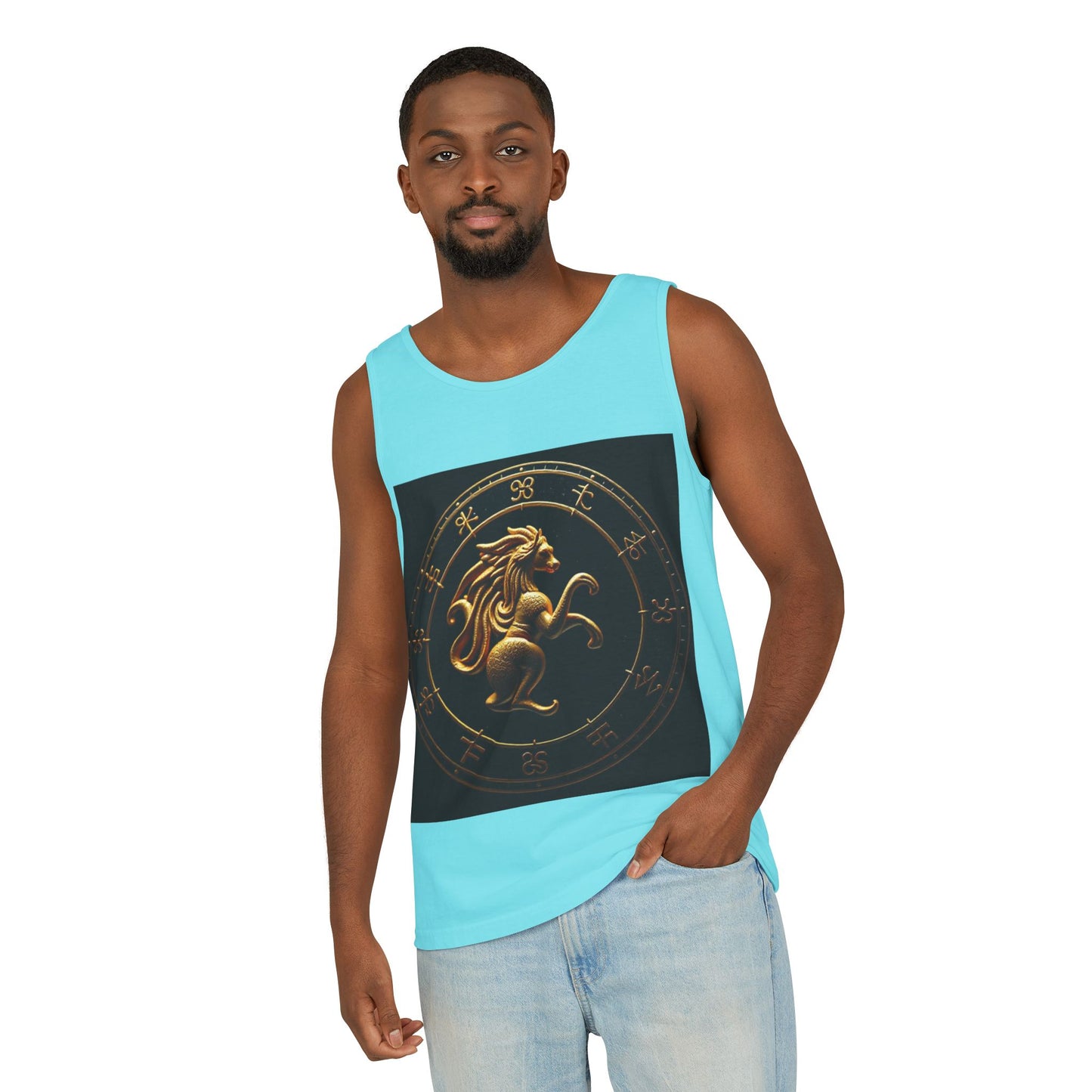 Unisex Garment-Dyed, Tank Top, Virgo Design, Planet Animal, 100% US cotton