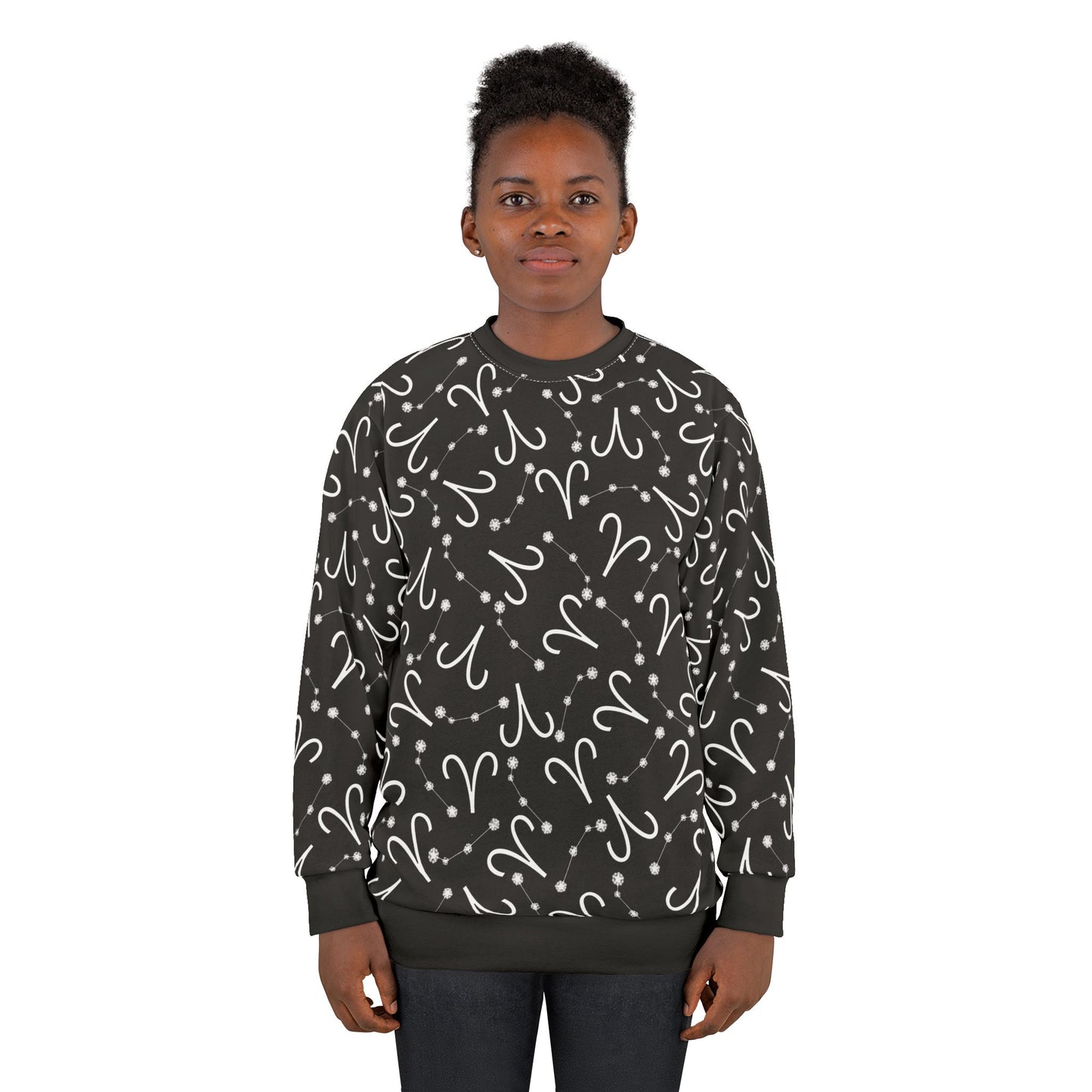 Zodiac AOP Unisex Sweatshirt Aries Zodiac Sign