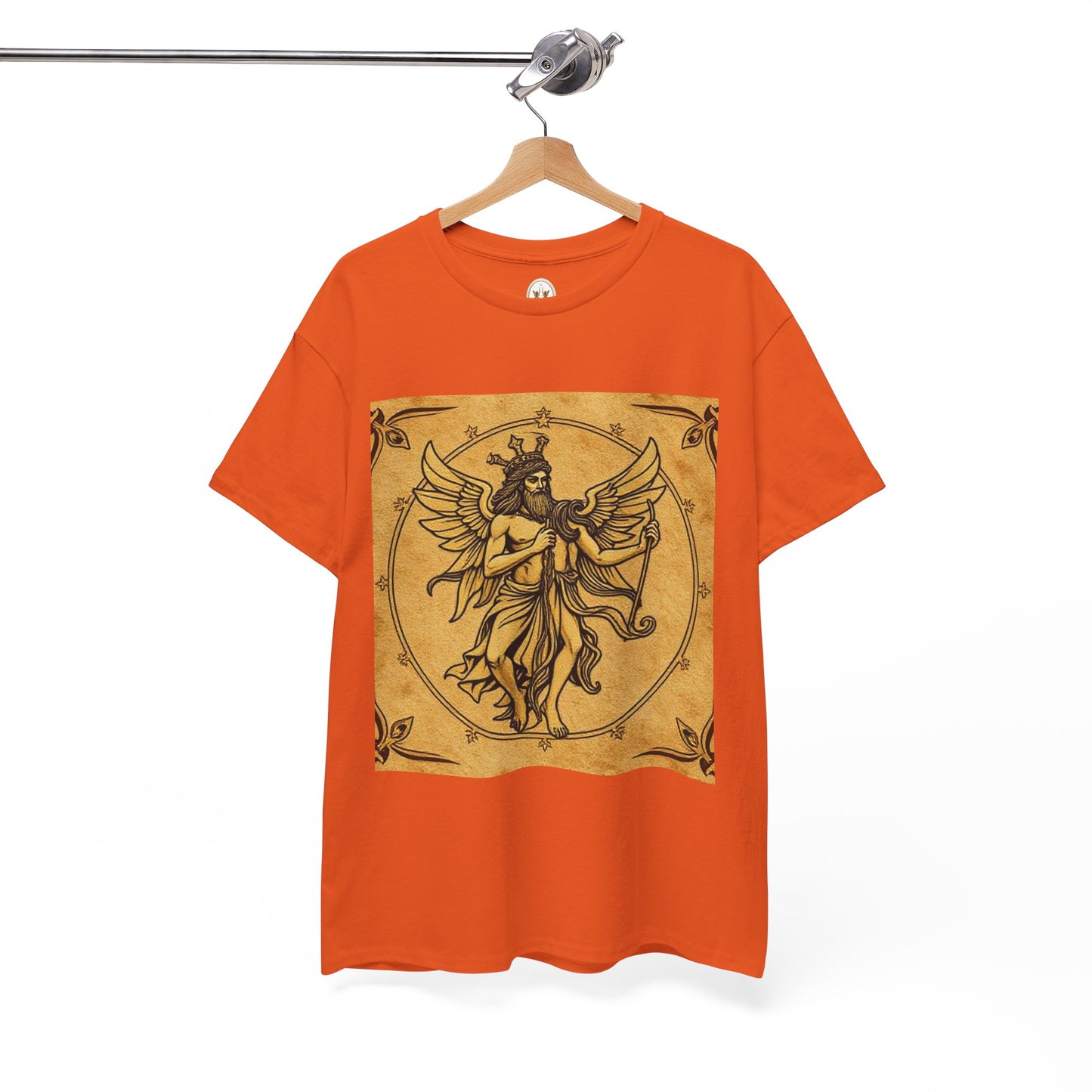 Unisex Heavy Cotton T-Shirt, Pencil Art v1, Gemini Zodiac Design