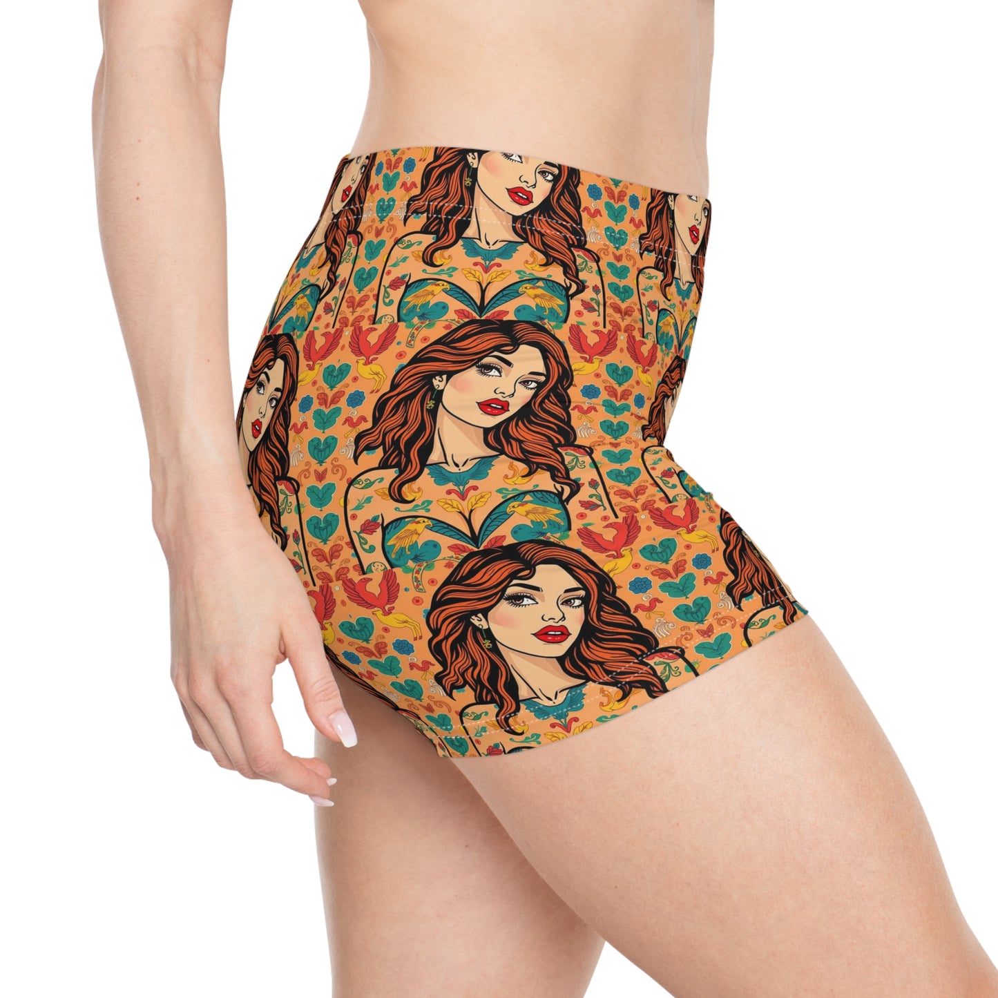 Women's Shorts, (AOP), Virgo, Zodiac v3, Sexy Pattern