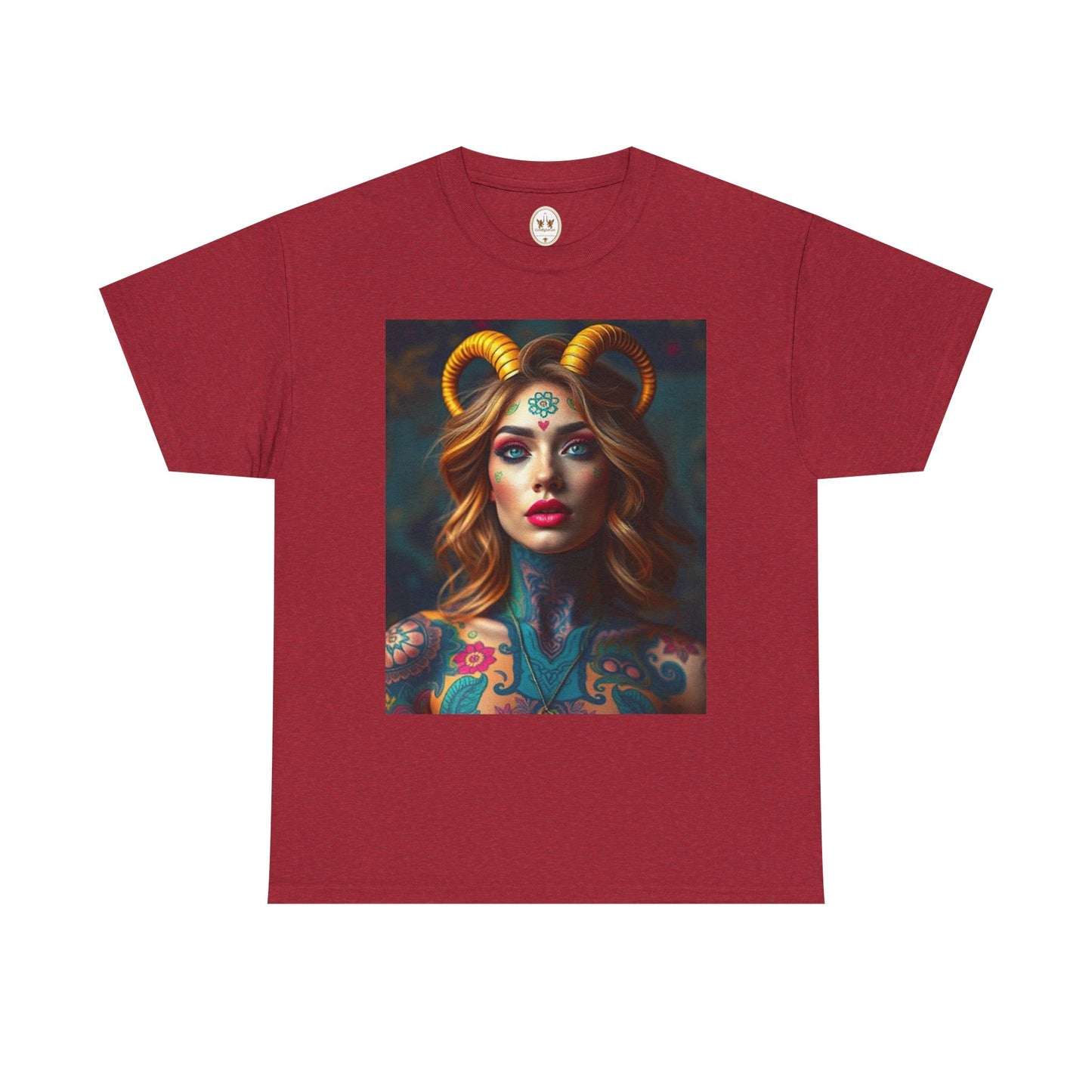 Unisex Heavy Cotton T-Shirt, Capricorn, Zodiac v1, Sexy Art