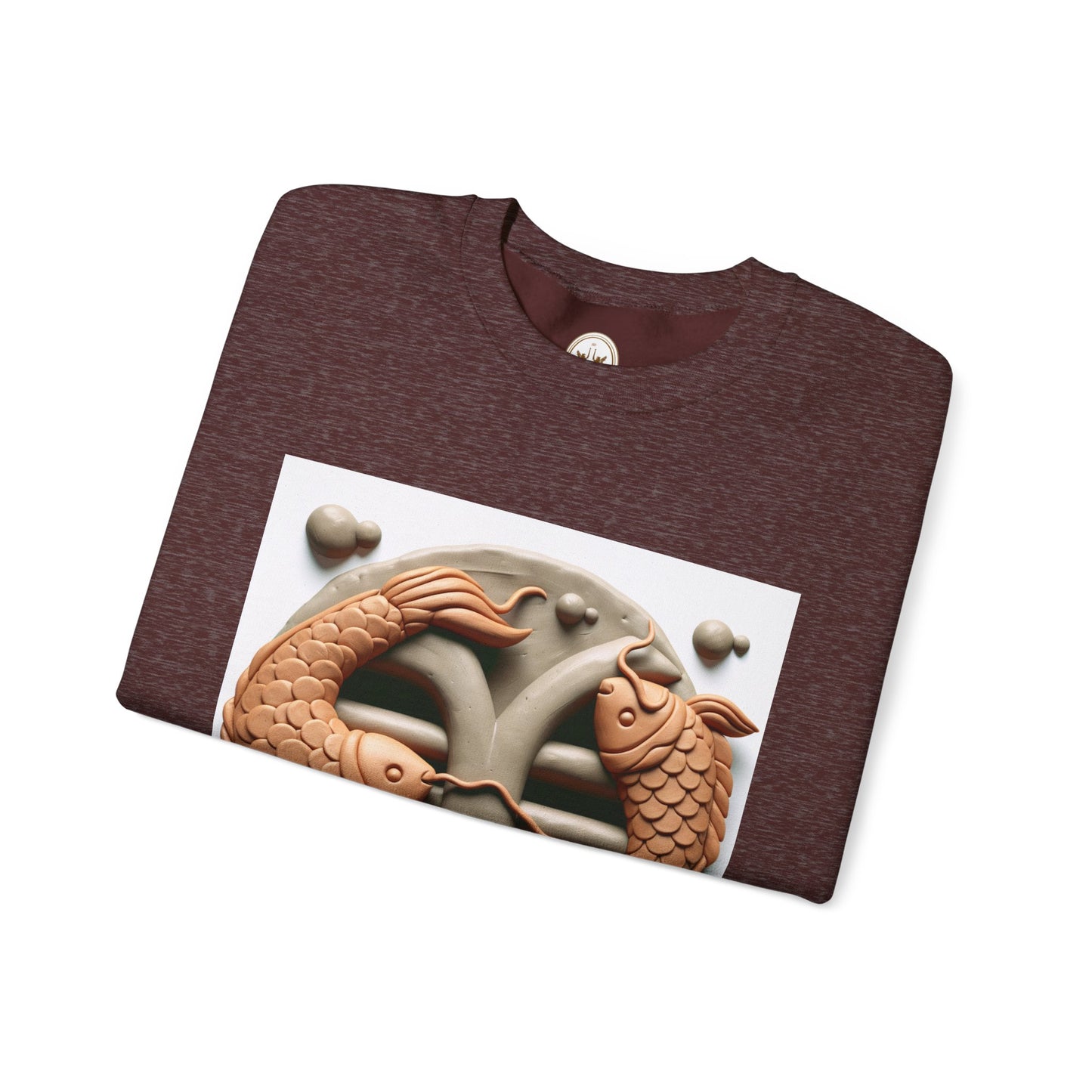 Unisex Heavy Blend™ Crewneck Sweatshirt,Two Fishes Pisces Zodiac Design