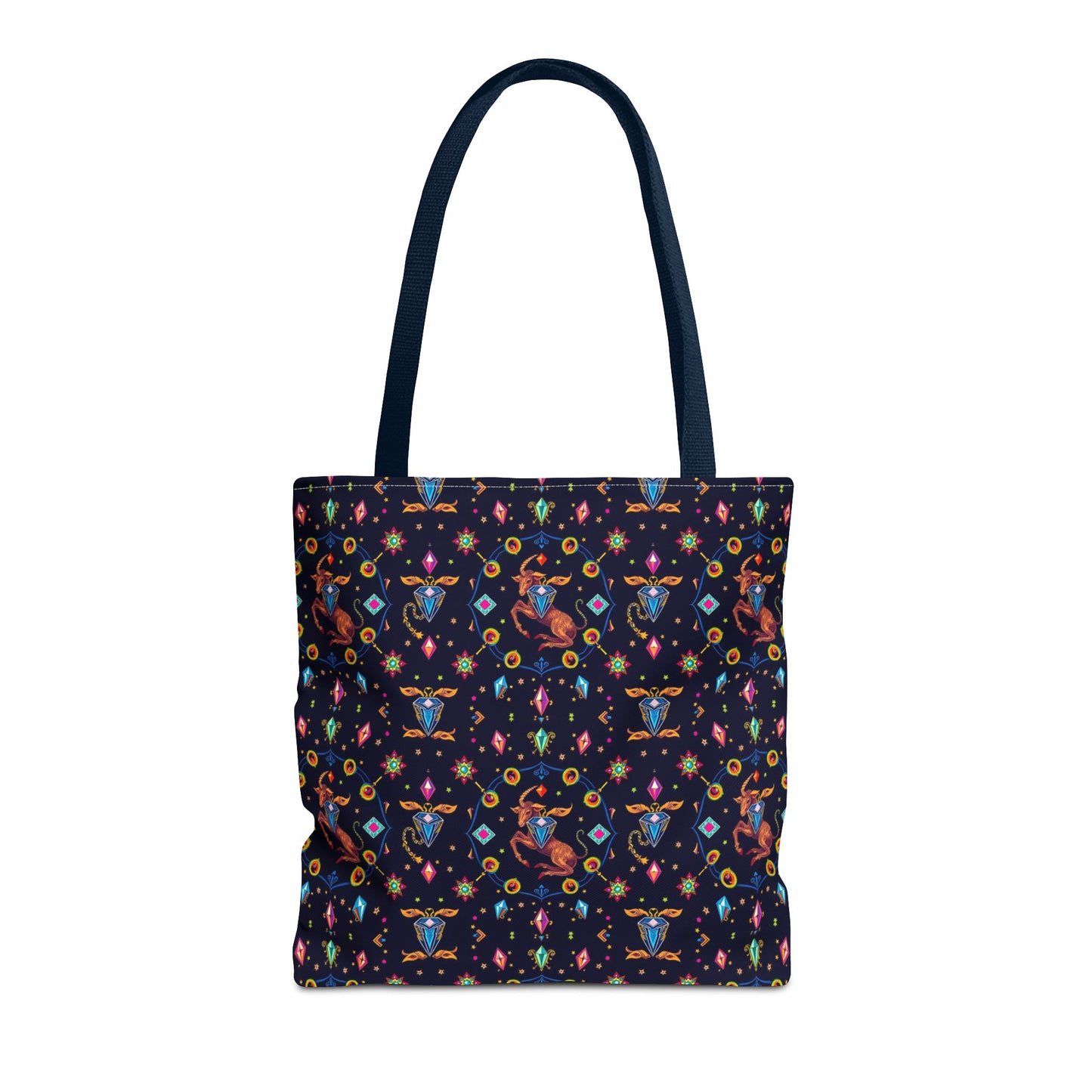 Tote Bag (AOP), Capricorn, Zodiac v1, Jewel Pattern