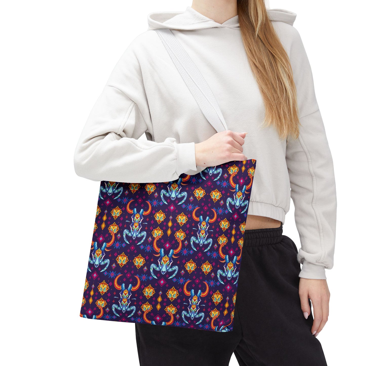 Tote Bag (AOP), Taurus, Zodiac, Jewel Pattern