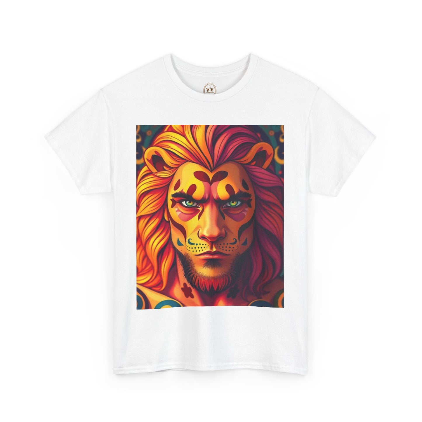 Unisex Heavy Cotton T-Shirt, Leo, Zodiac v2, Sexy Art