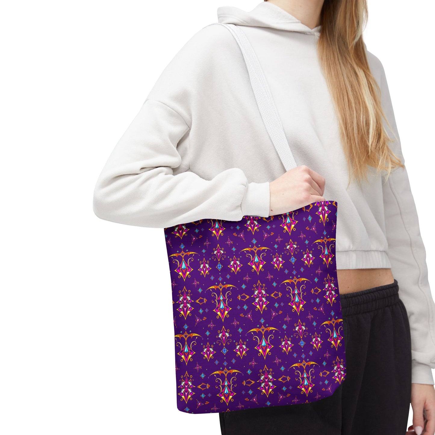 Tote Bag (AOP), Sagittarius, Zodiac, Jewel Pattern