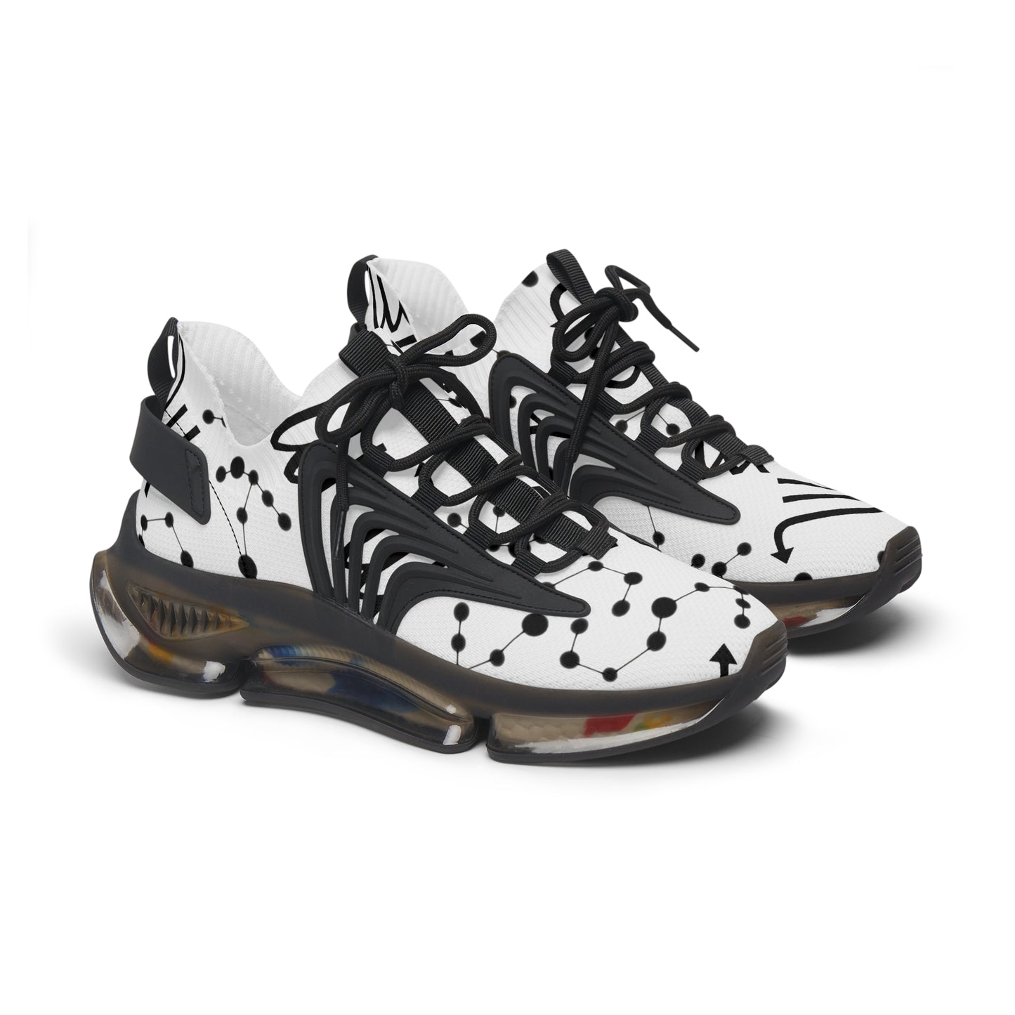 Women's Mesh Sneakers, Constellation & Symbol, Scorpio Zodiac Sign, AOP