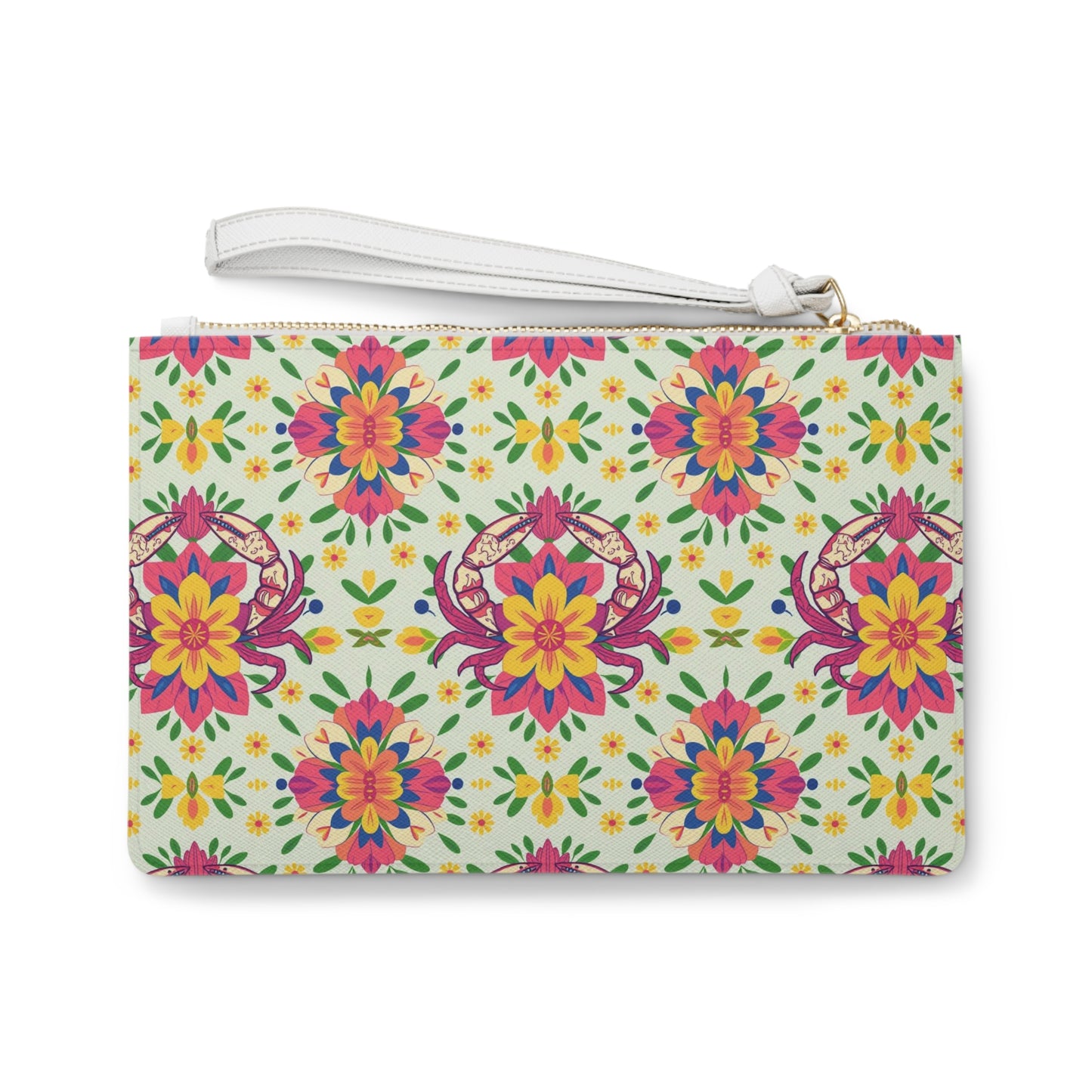 Clutch Bag, Cancer, Zodiac v2, Flower Pattern