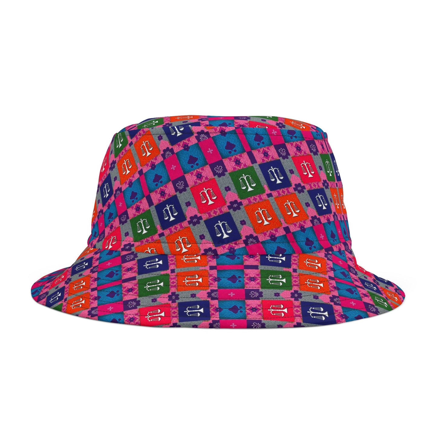 Bucket Hat, (AOP), Libra v1, Zodiac, Shape Pattern