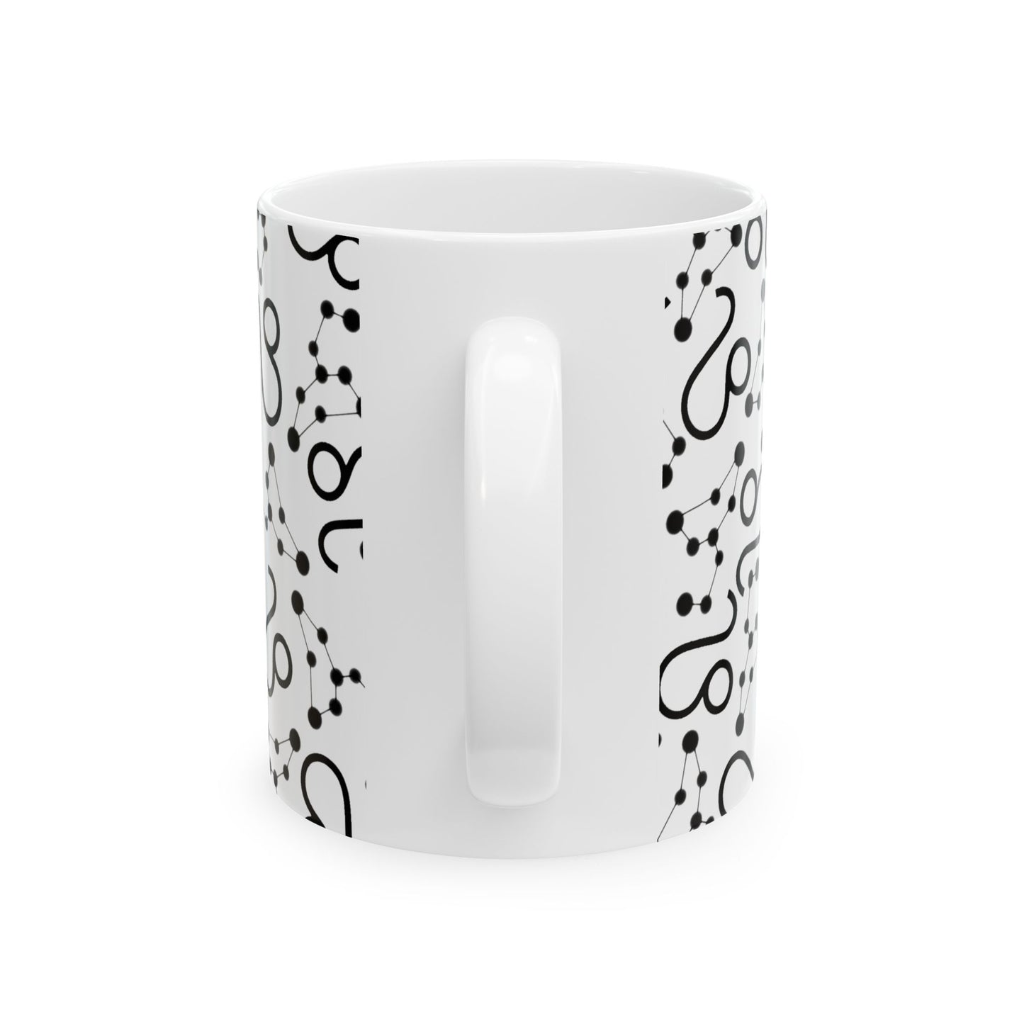 Ceramic Mug, (11oz, 15oz), Ceramic Coffee Mug, AOP, Leo Zodiac Design