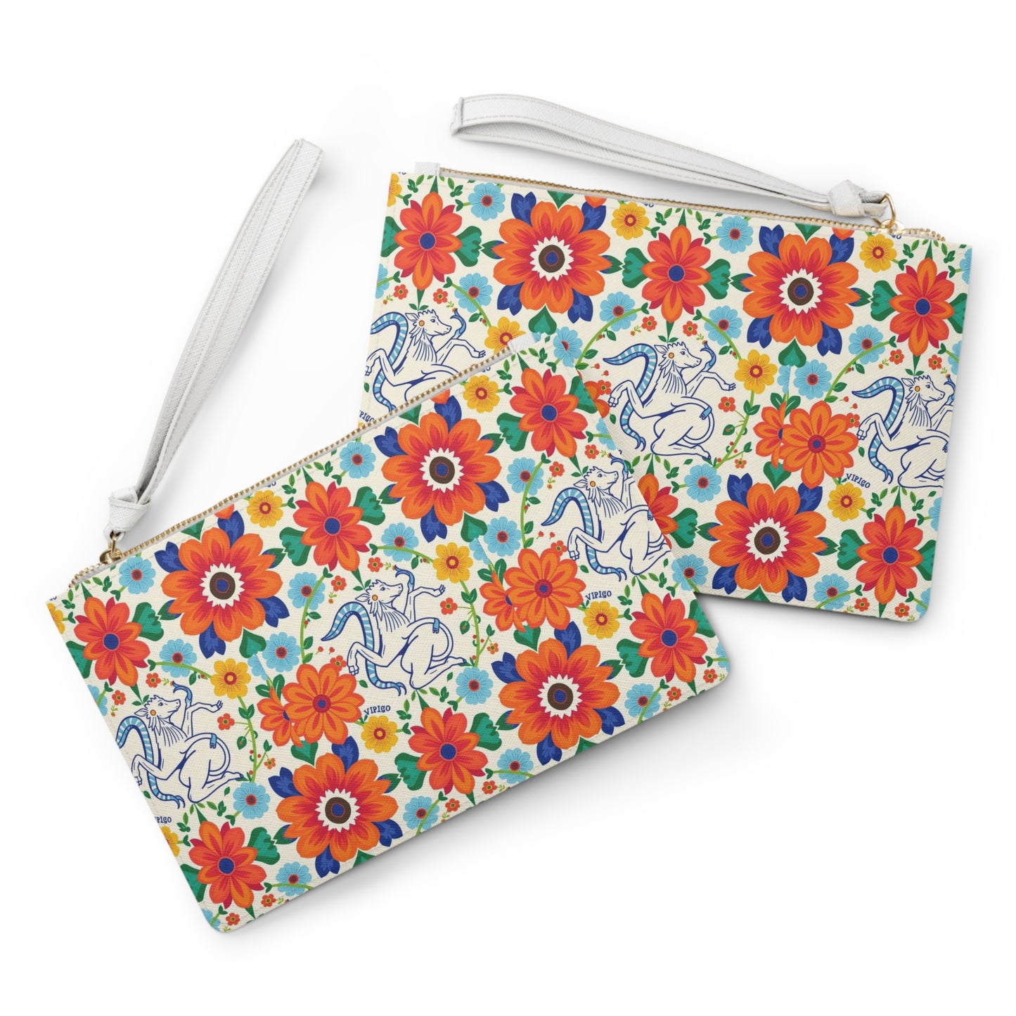 Clutch Bag, Virgo, Zodiac, Flower Pattern
