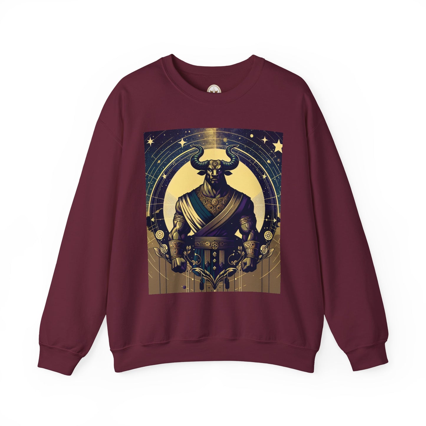 Unisex Heavy Blend™ Crewneck Sweatshirt, Minotaur, Taurus Zodiac Design
