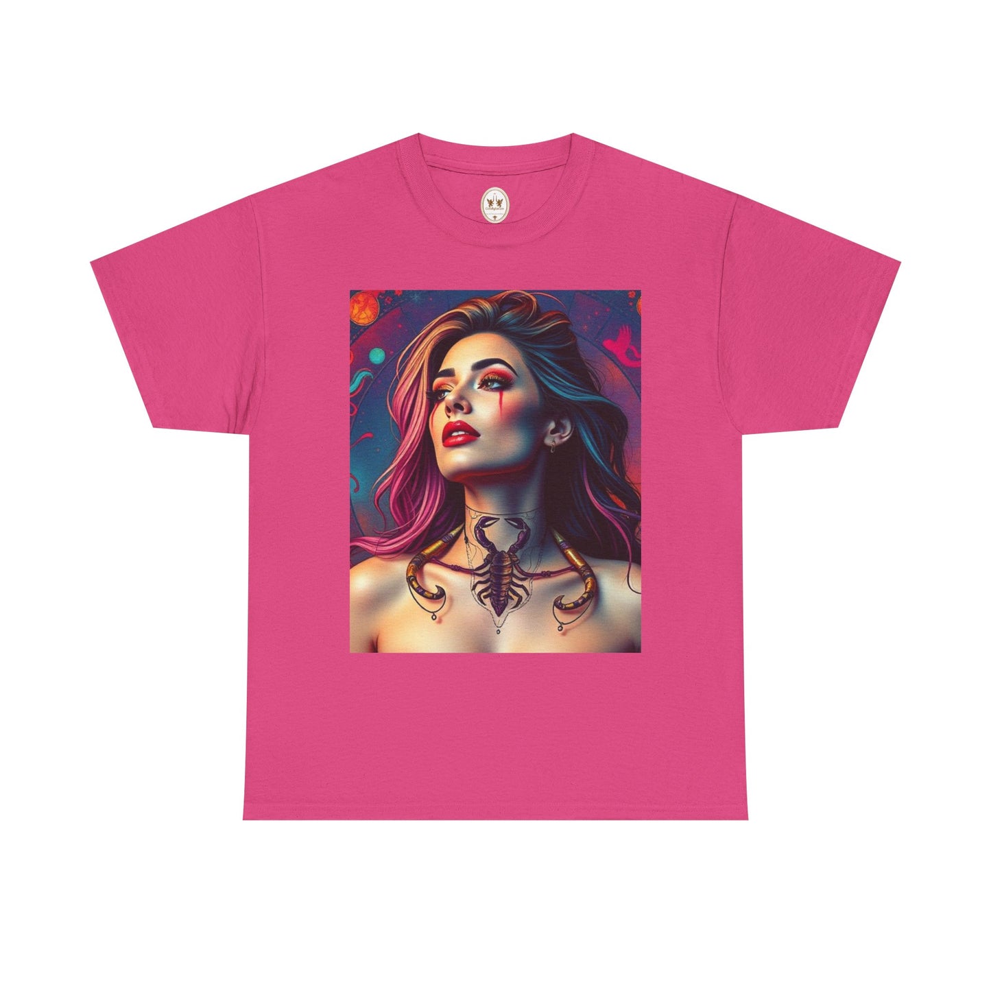 Unisex Heavy Cotton T-Shirt, Scorpio, Zodiac v1, Sexy Art