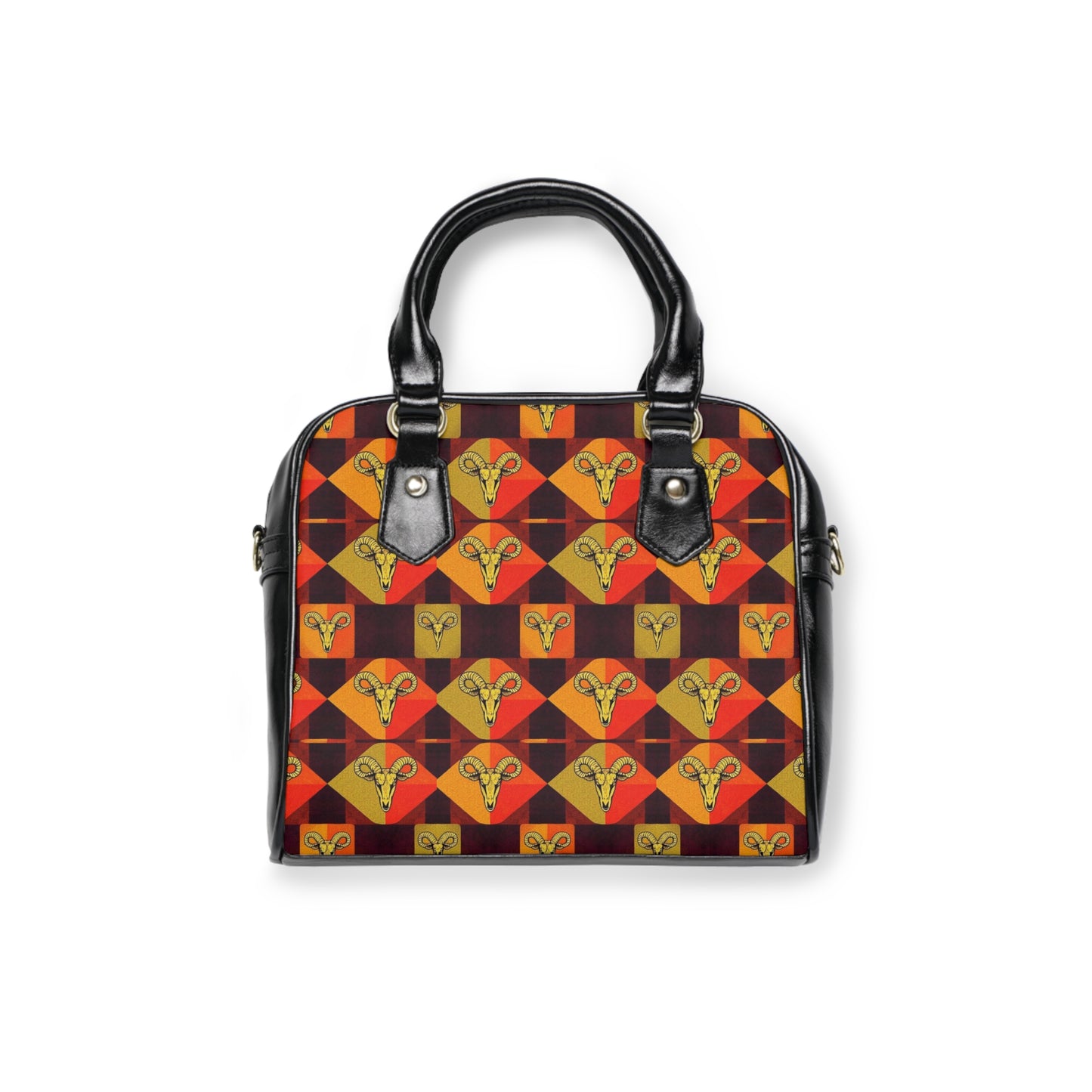 Shoulder Handbag, Taurus, Zodiac v4, Shapes Pattern