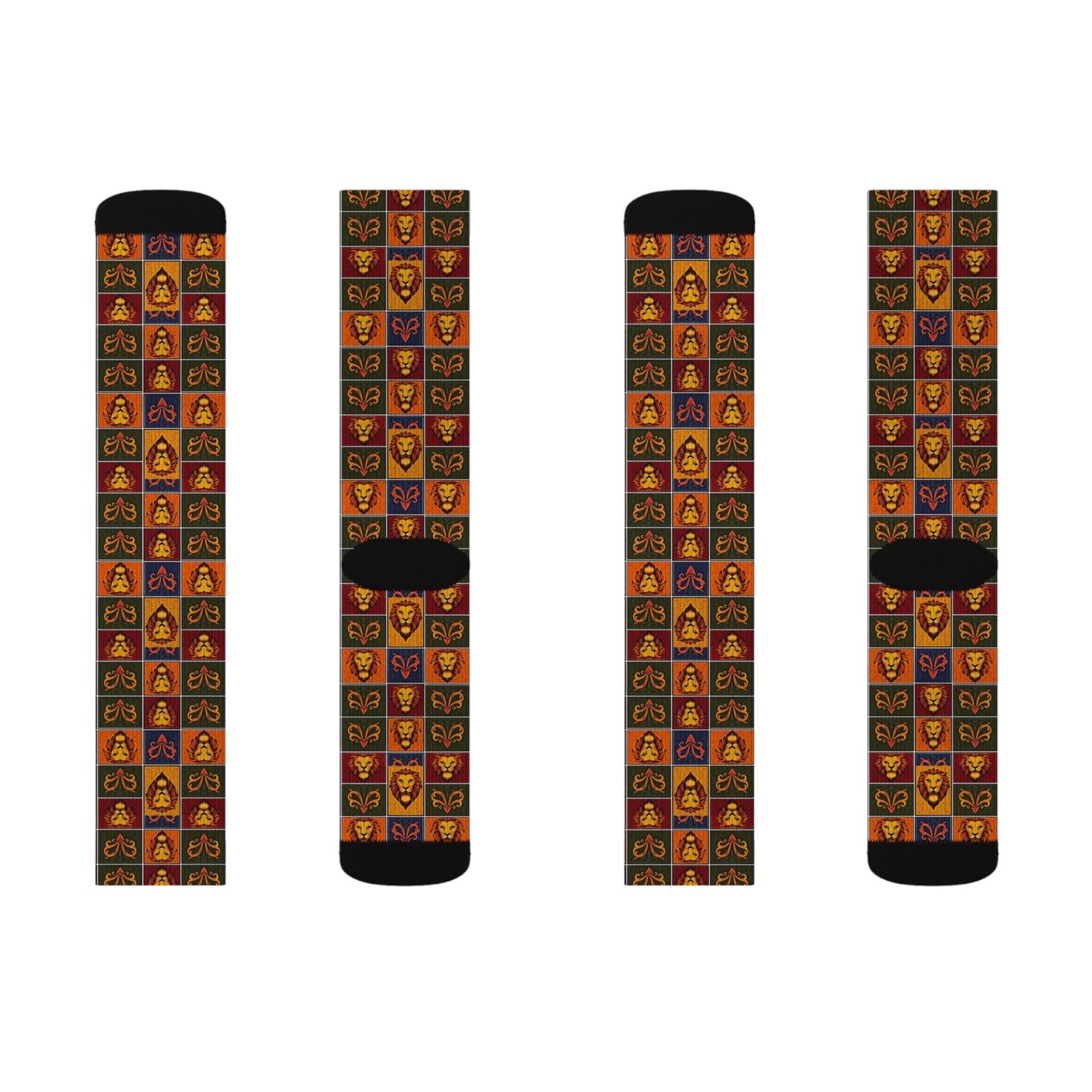 Sublimation Socks, Leo, Zodiac v1, Shapes Pattern